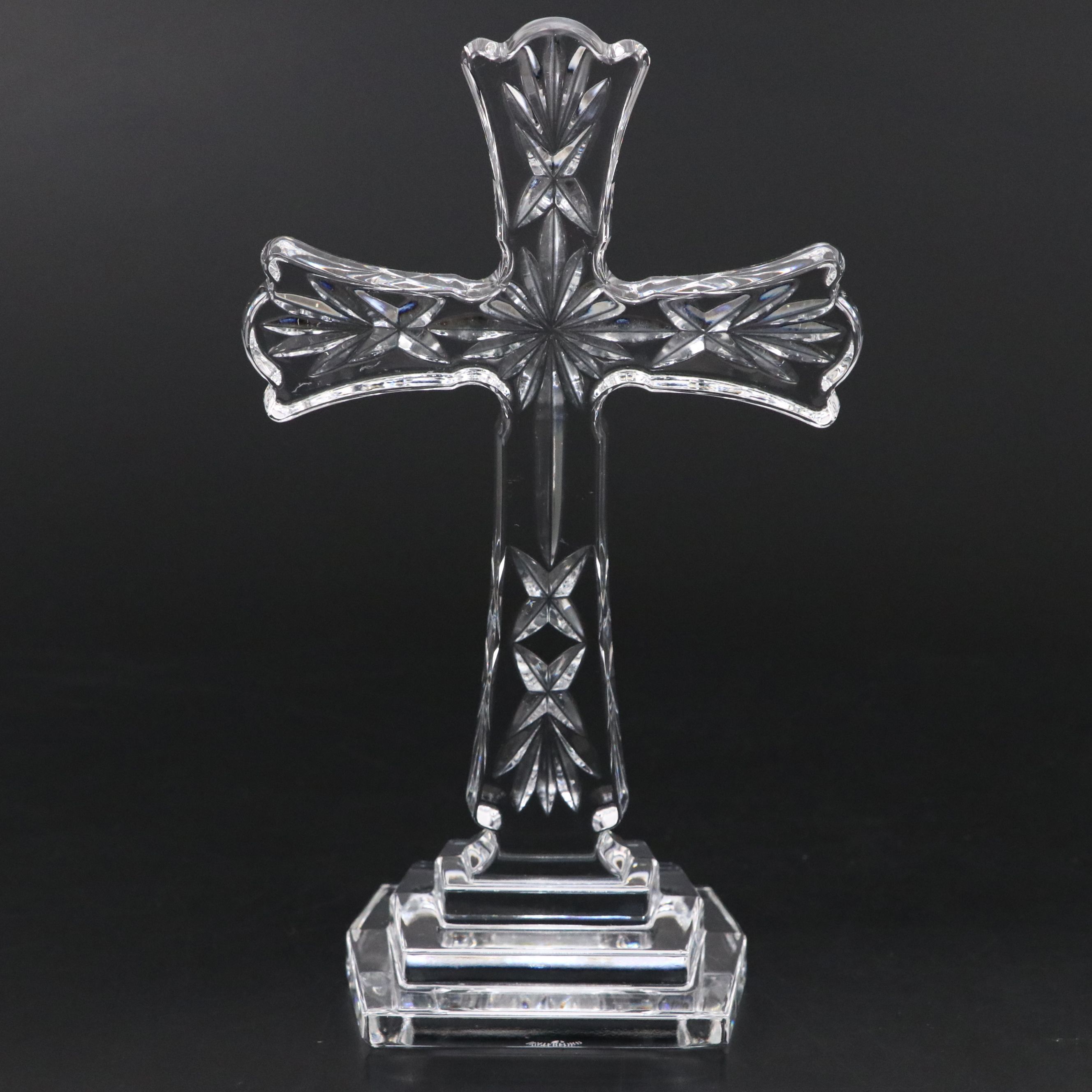 Waterford Crystal Standing Cross, Angel and Rose Figurines
