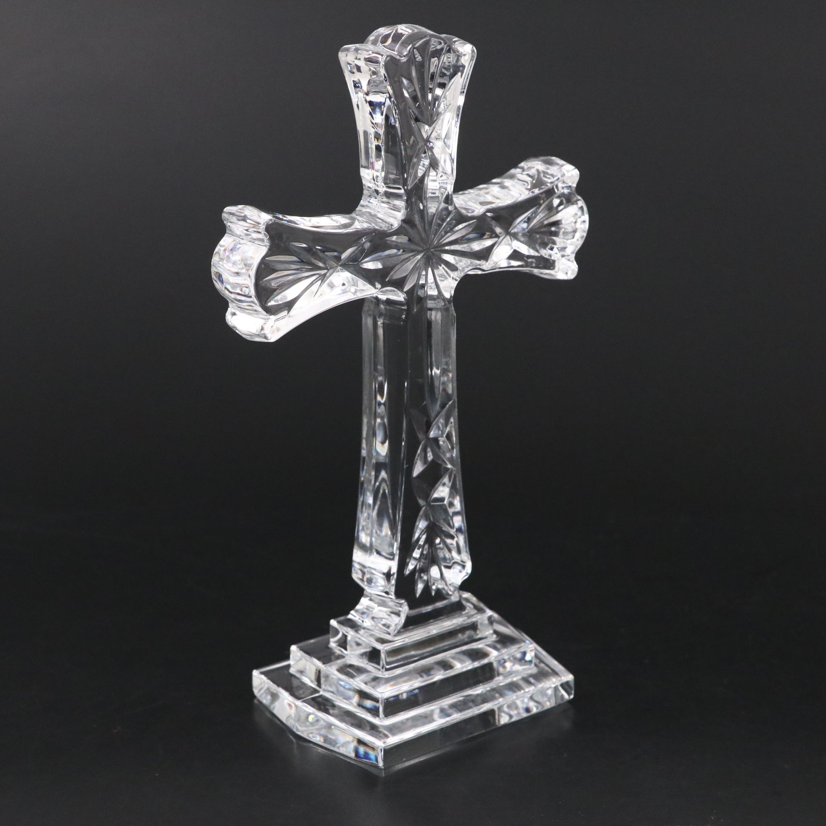 Waterford Crystal Standing Cross, Angel and Rose Figurines
