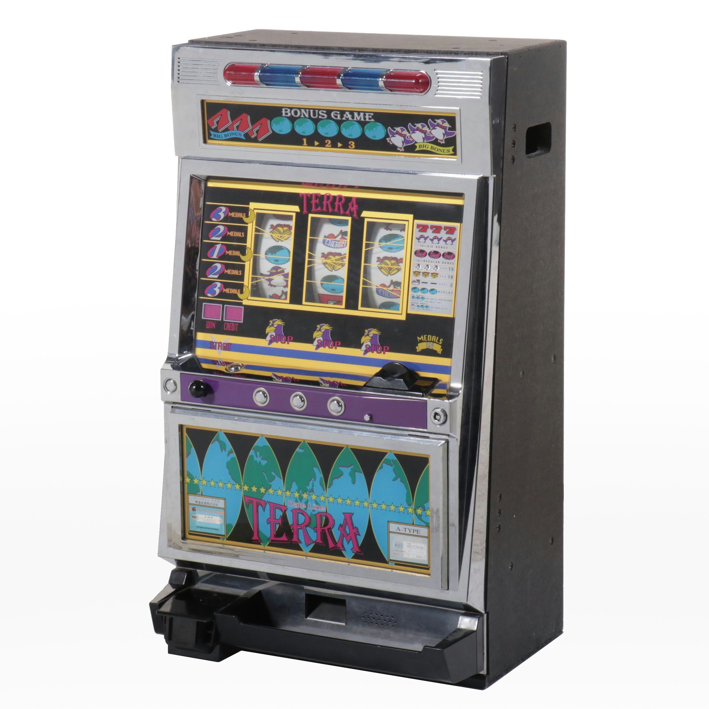 Koshin Date Line Terra 3 Pachi-Slo Skill-Stop Slot Machine, 1998