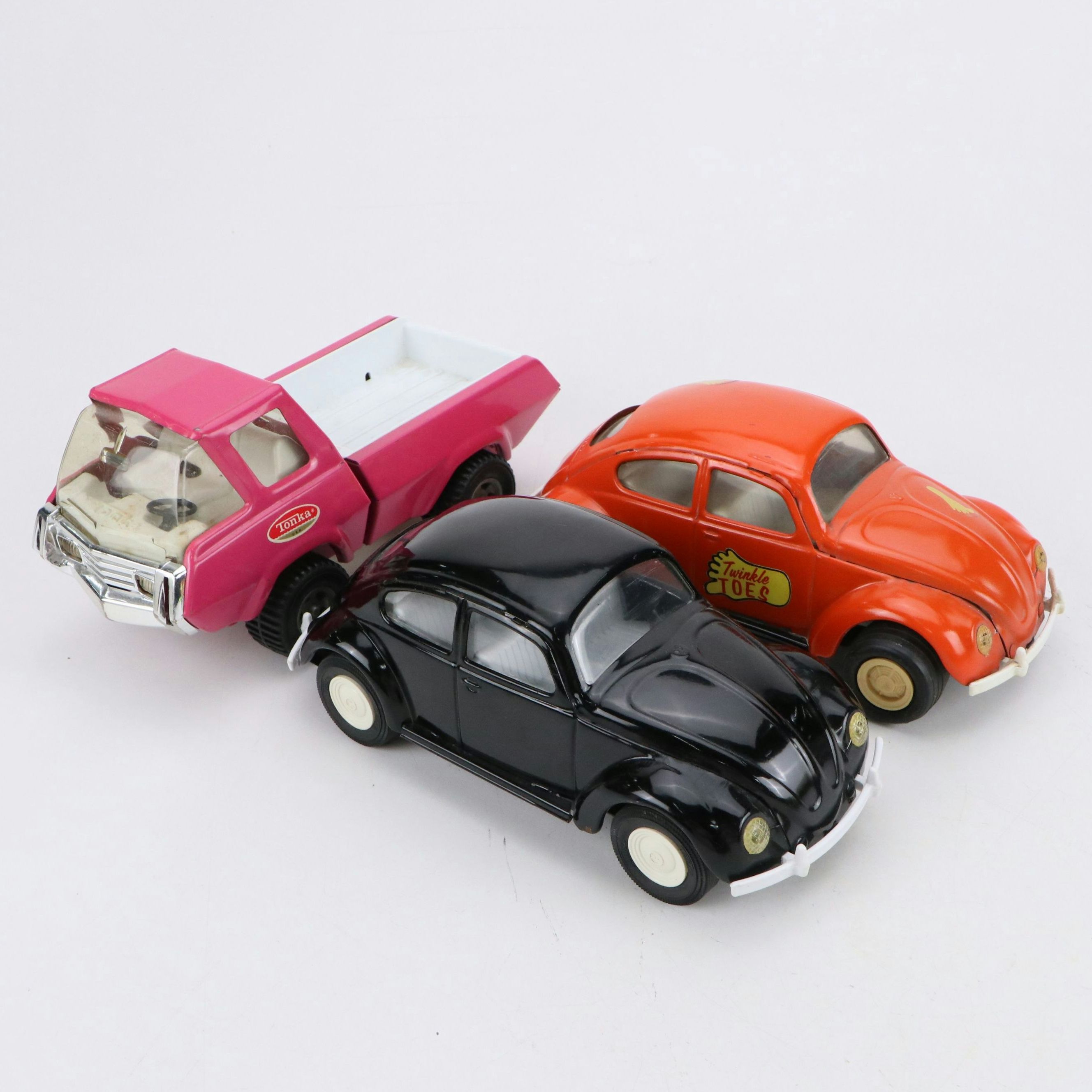 Tonka "Volkswagen Beetle" and Pickup Truck Toy Cars, 1960s-1970s