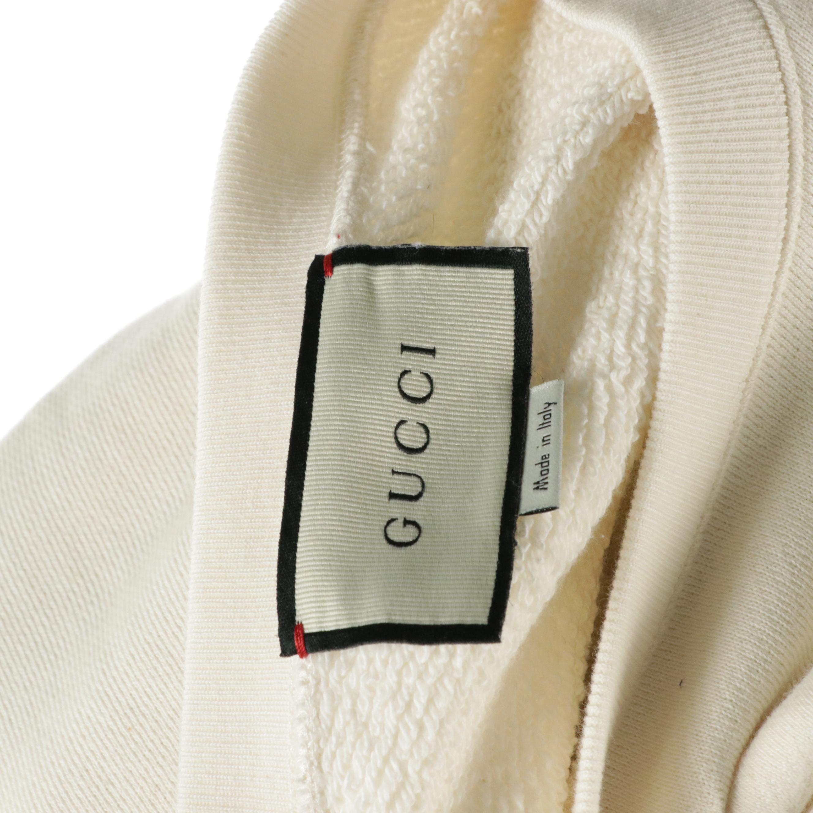 Gucci "Quelle Quen Soit La Saison" Cotton Crewneck Sweatshirt