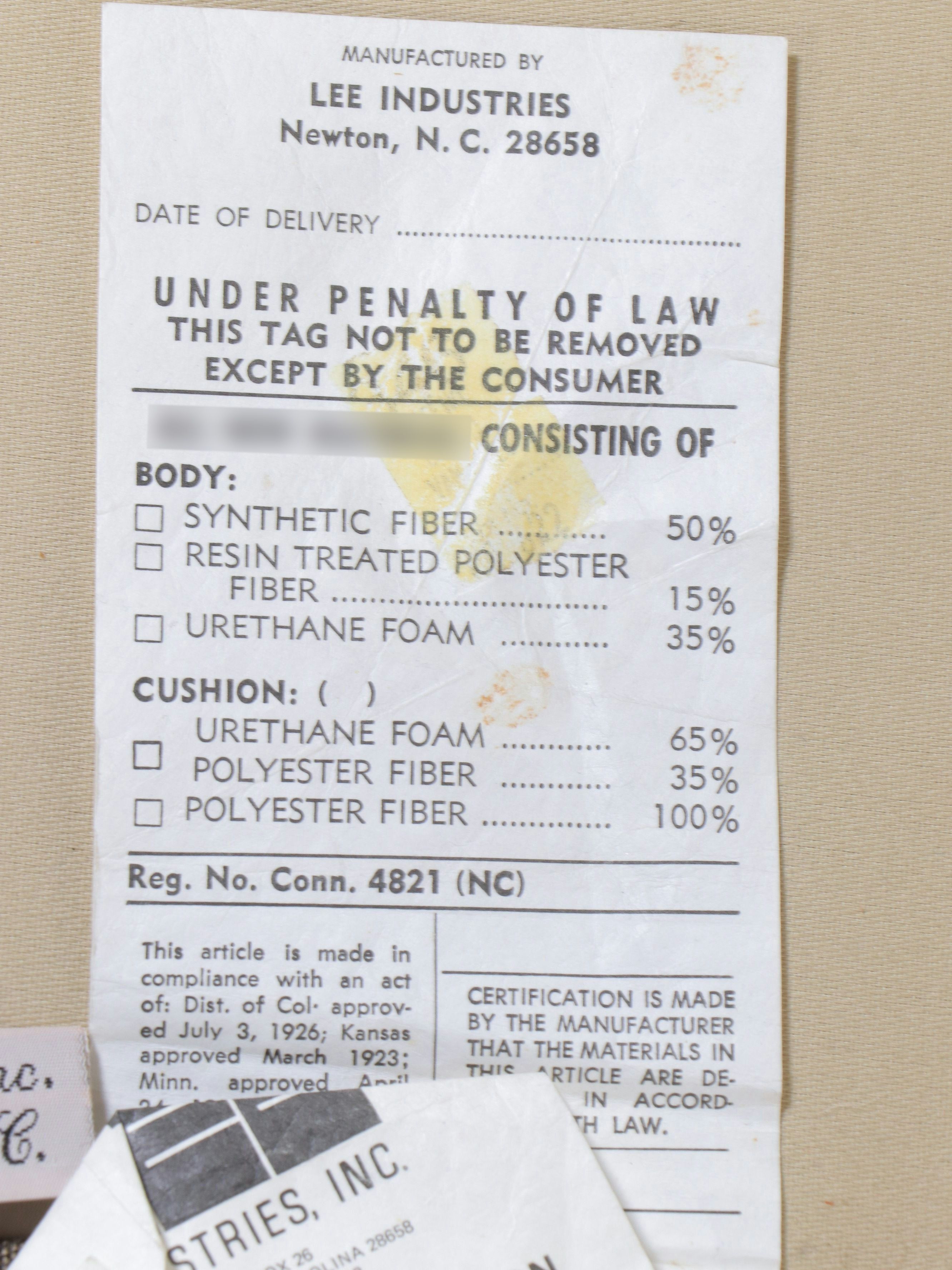 Lee Industries Postmodernist Upholstered Three-Piece Sectional with Ottomans