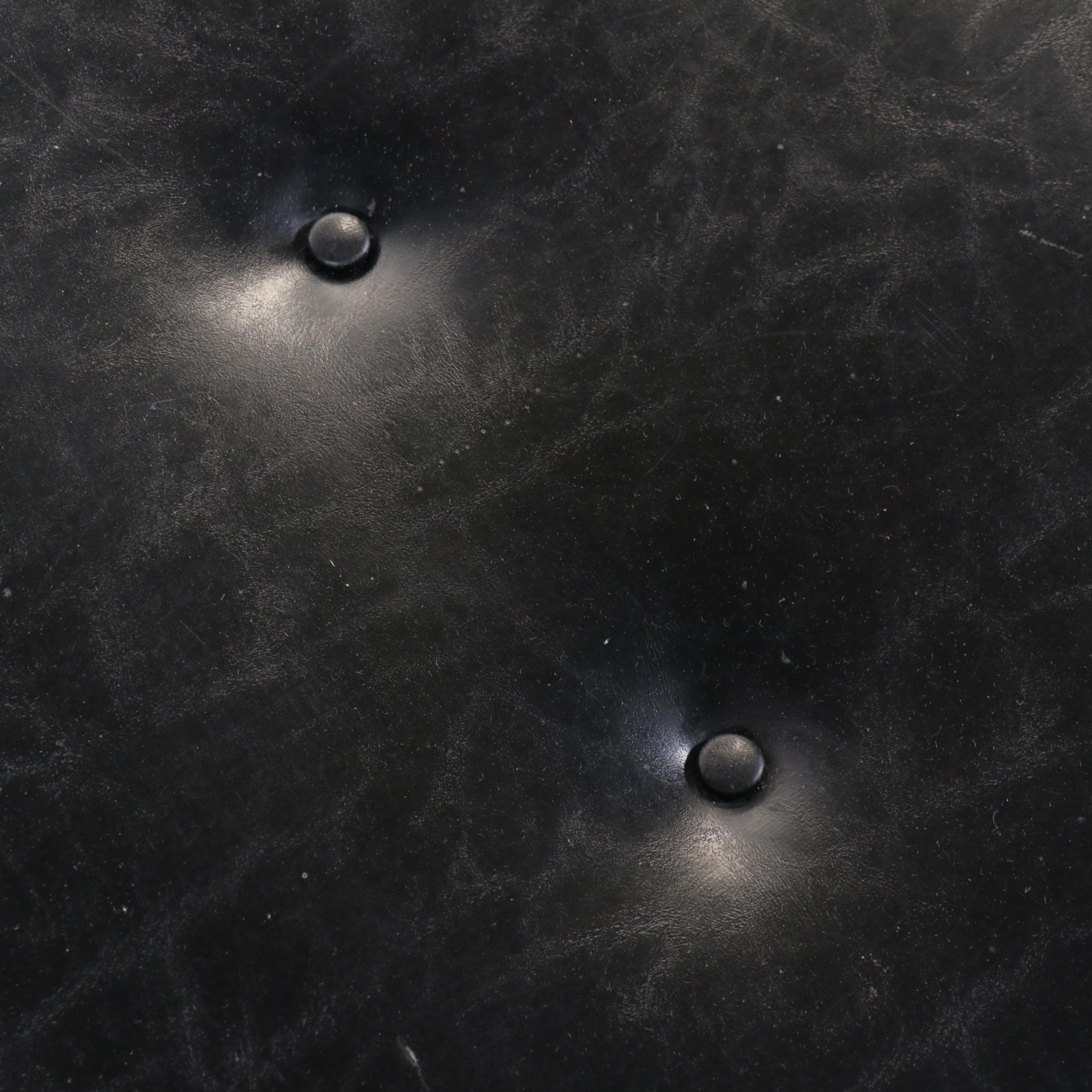 Mid Century Modern Metal Frame Bench with Button Tufted Seat Cushion