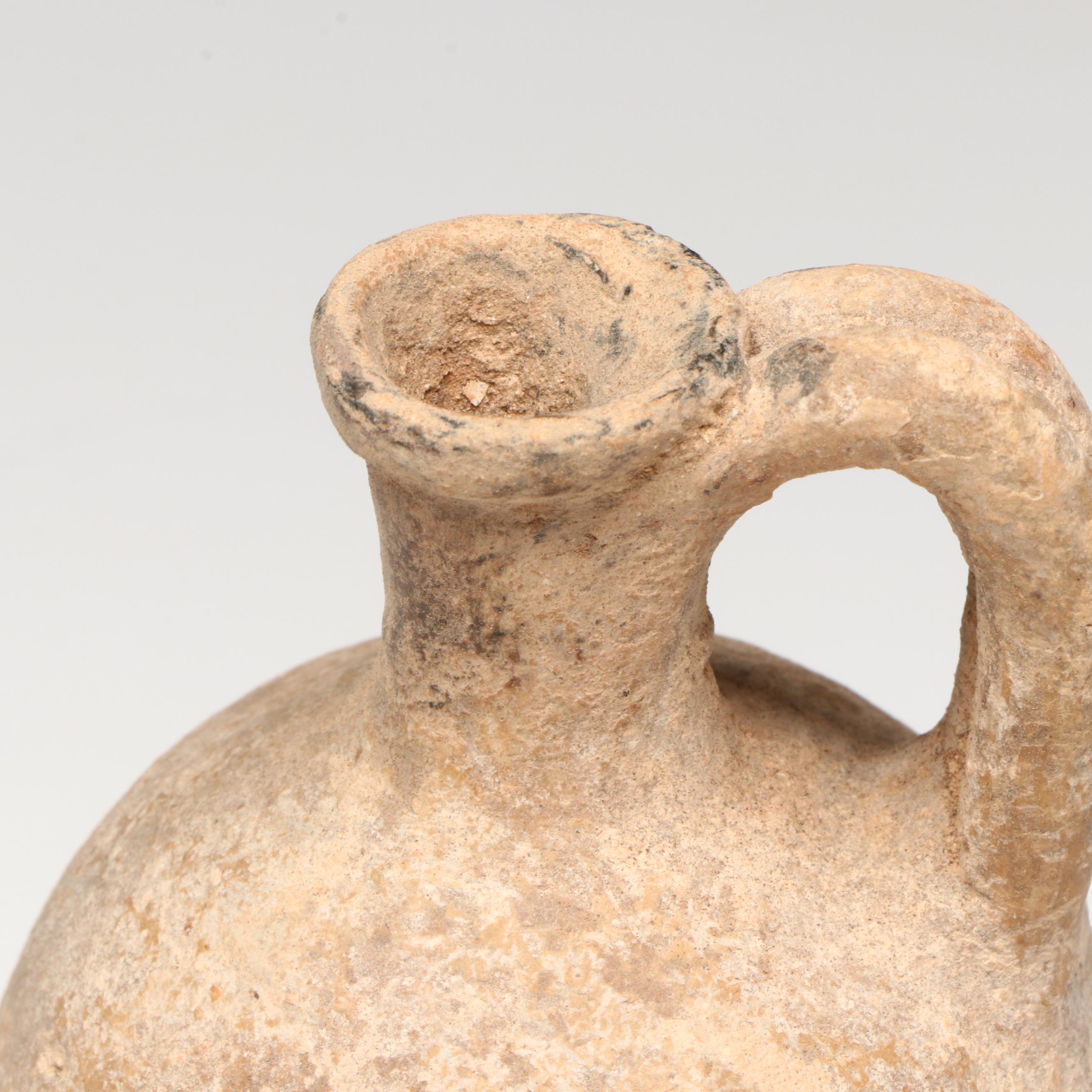 Small Ancient Roman Amphora with Stand