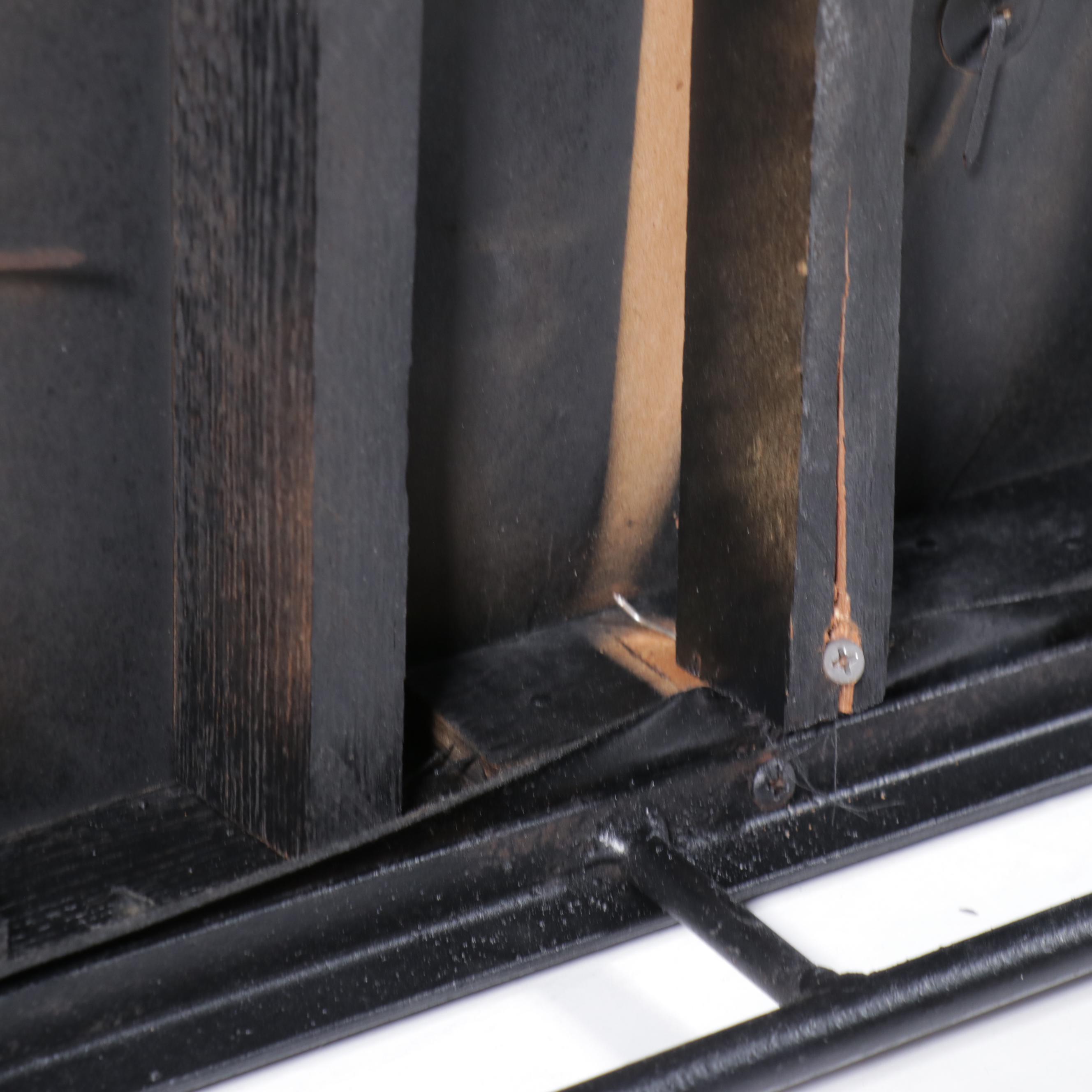 Mid Century Modern Metal Frame Bench with Button Tufted Seat Cushion