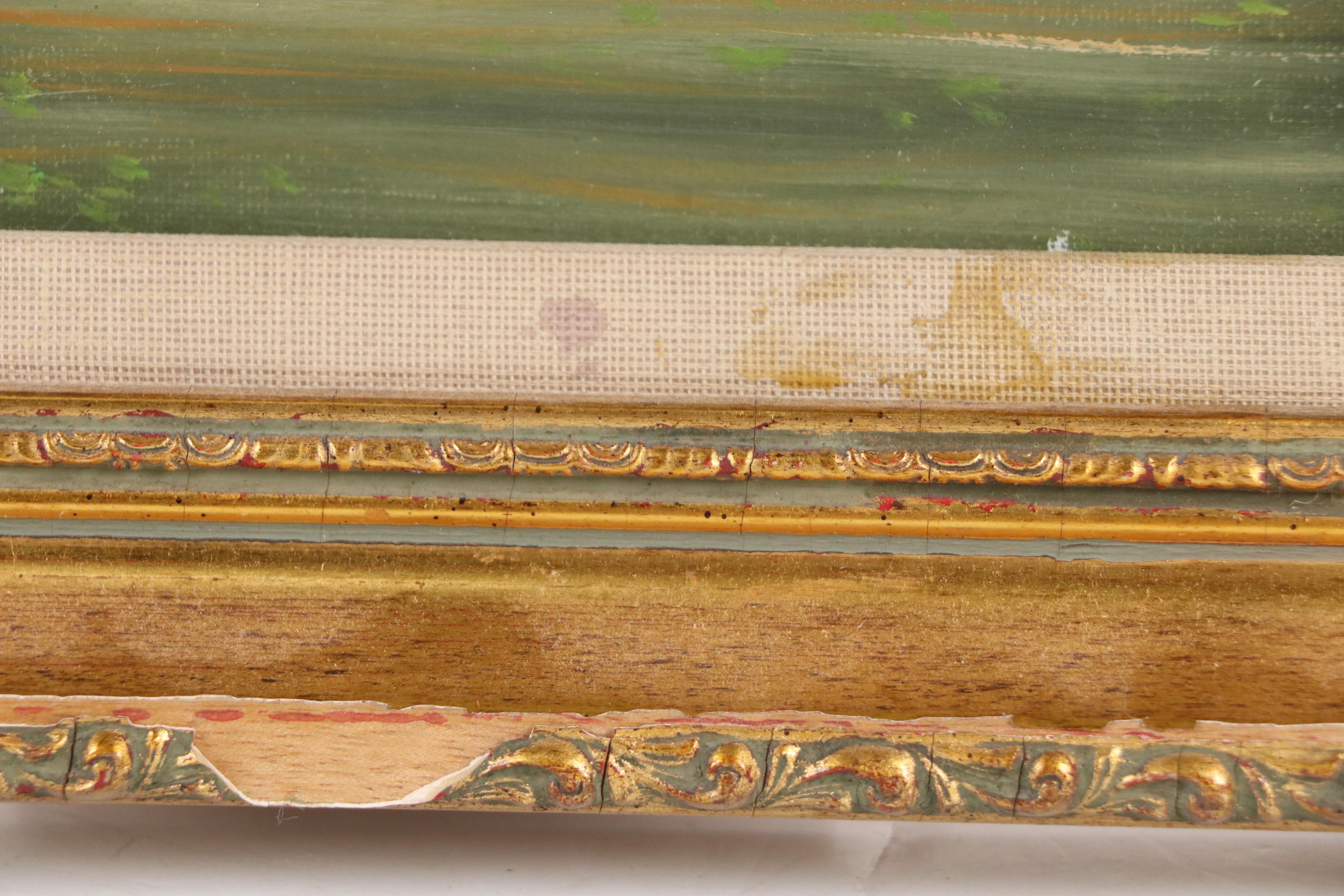 American School Oil Painting of Pastoral Landscape, 20th Century