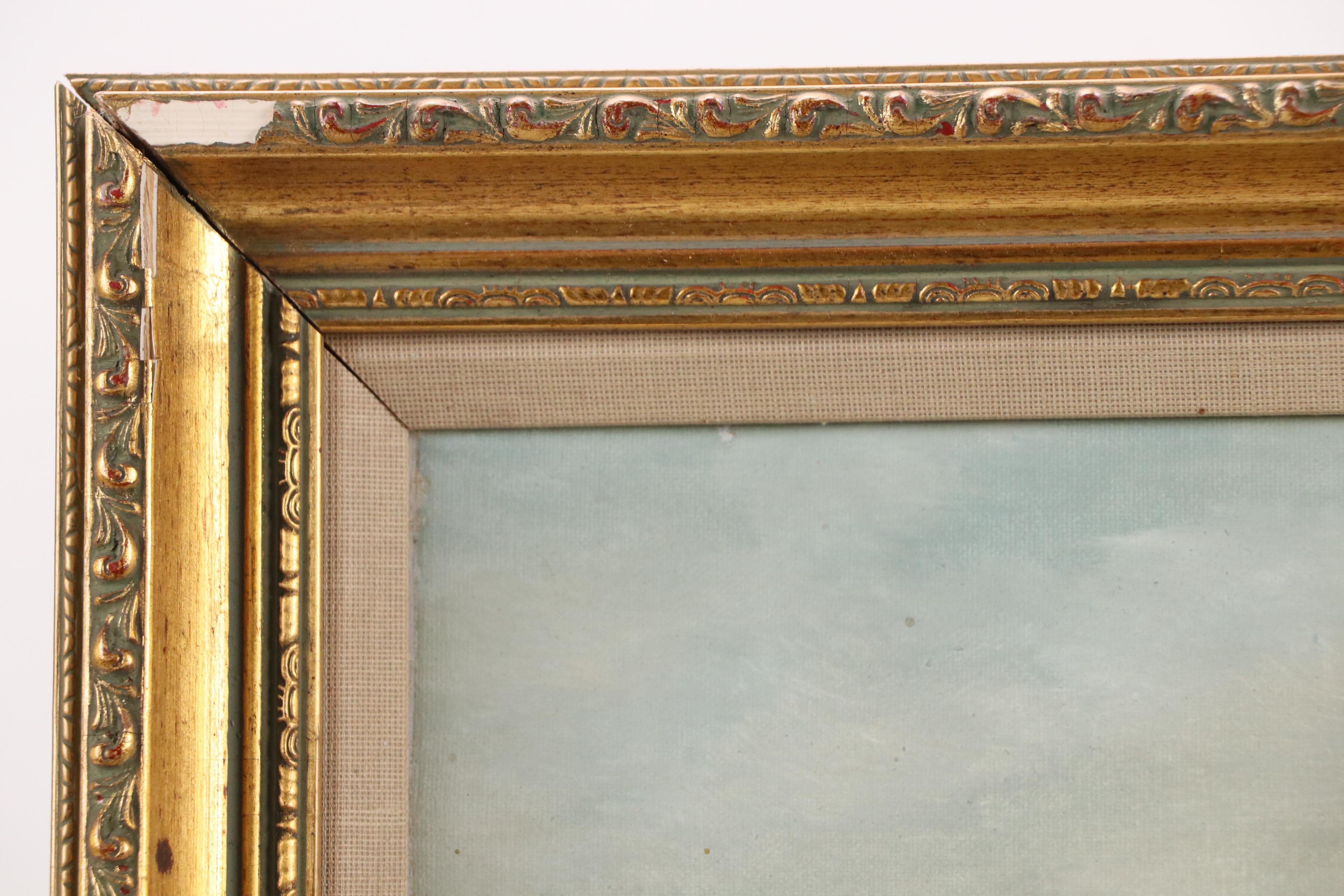 American School Oil Painting of Pastoral Landscape, 20th Century