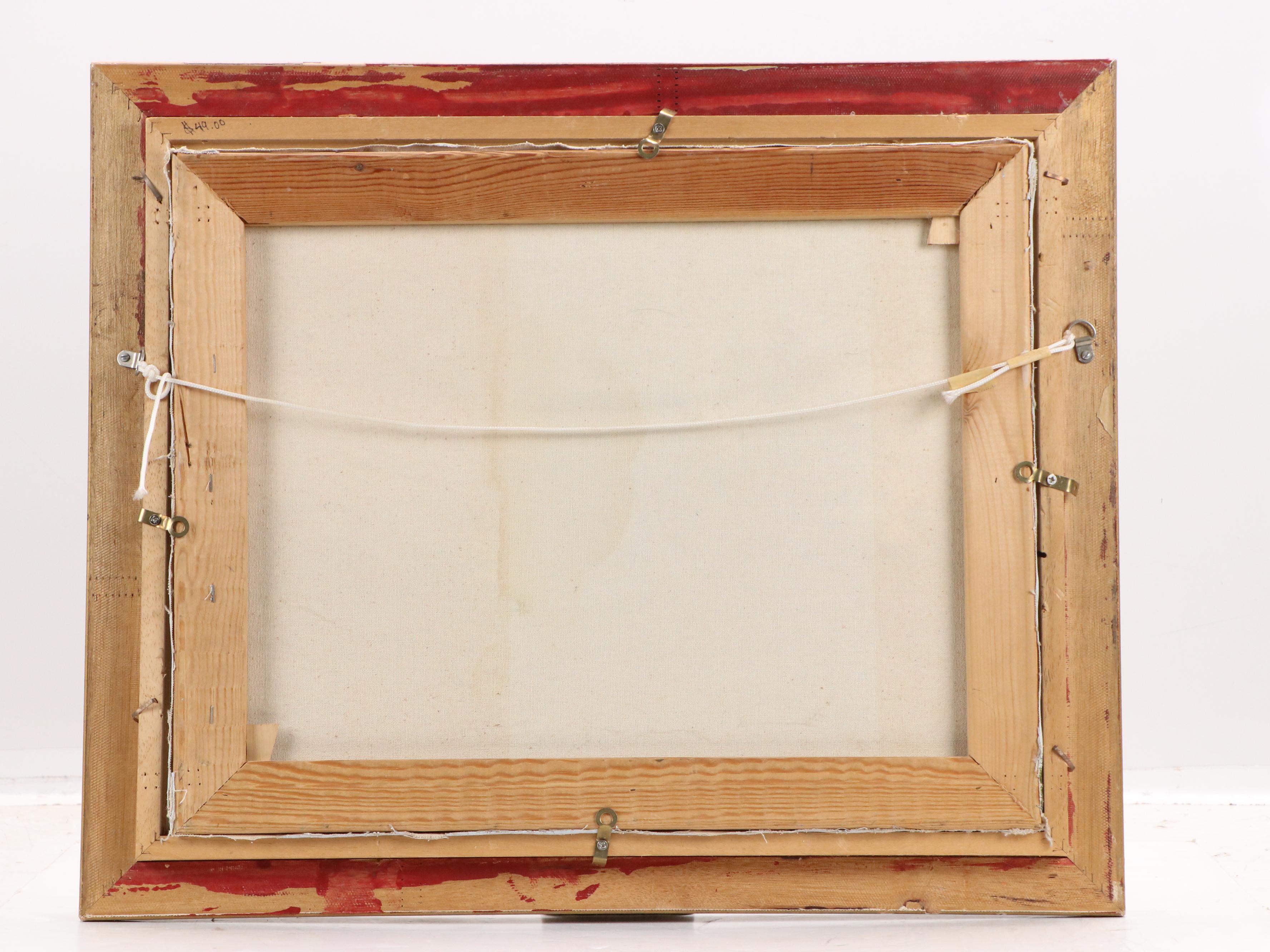 American School Oil Painting of Pastoral Landscape, 20th Century