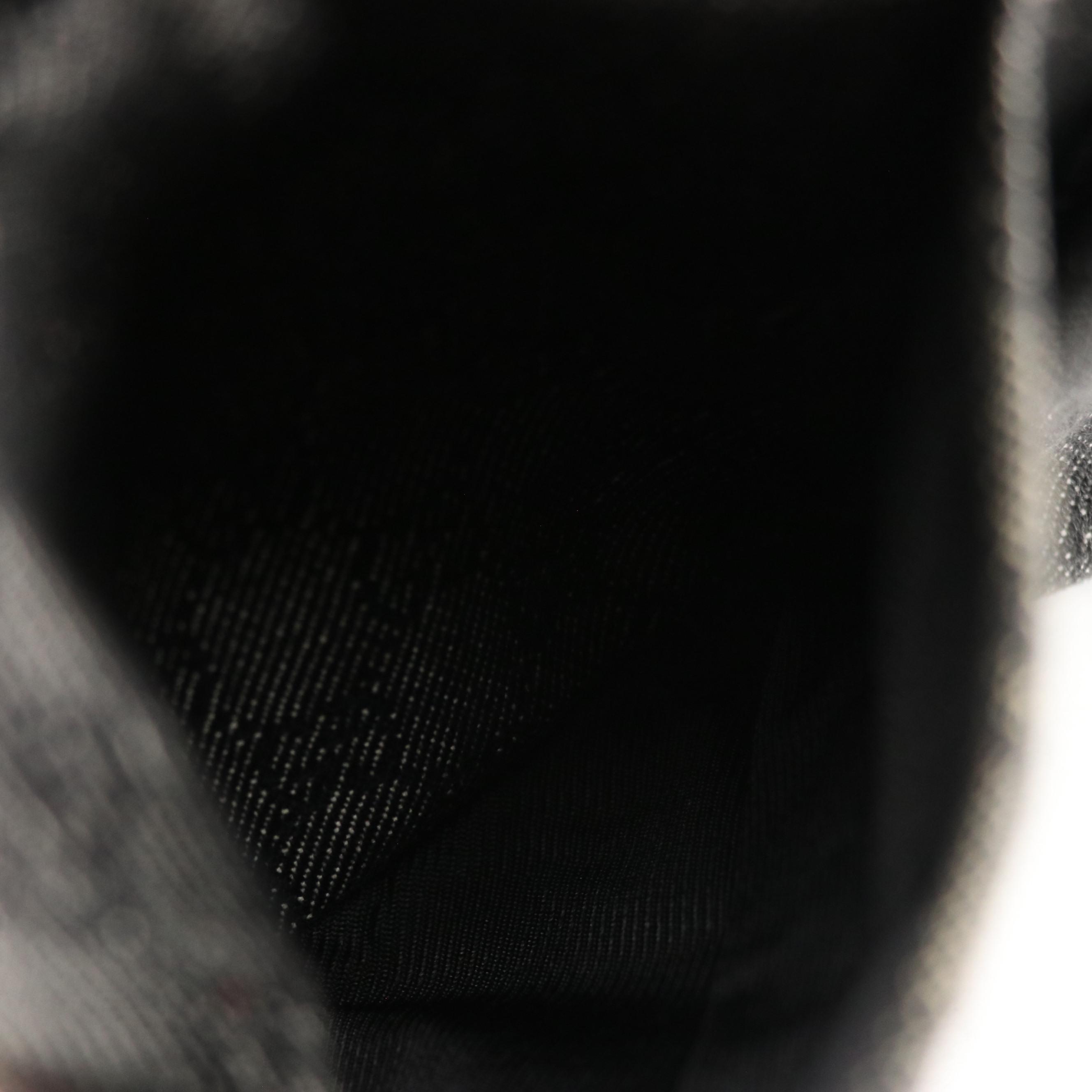 Gucci Double Pocket Belt Bag in Black GG Canvas and Leather