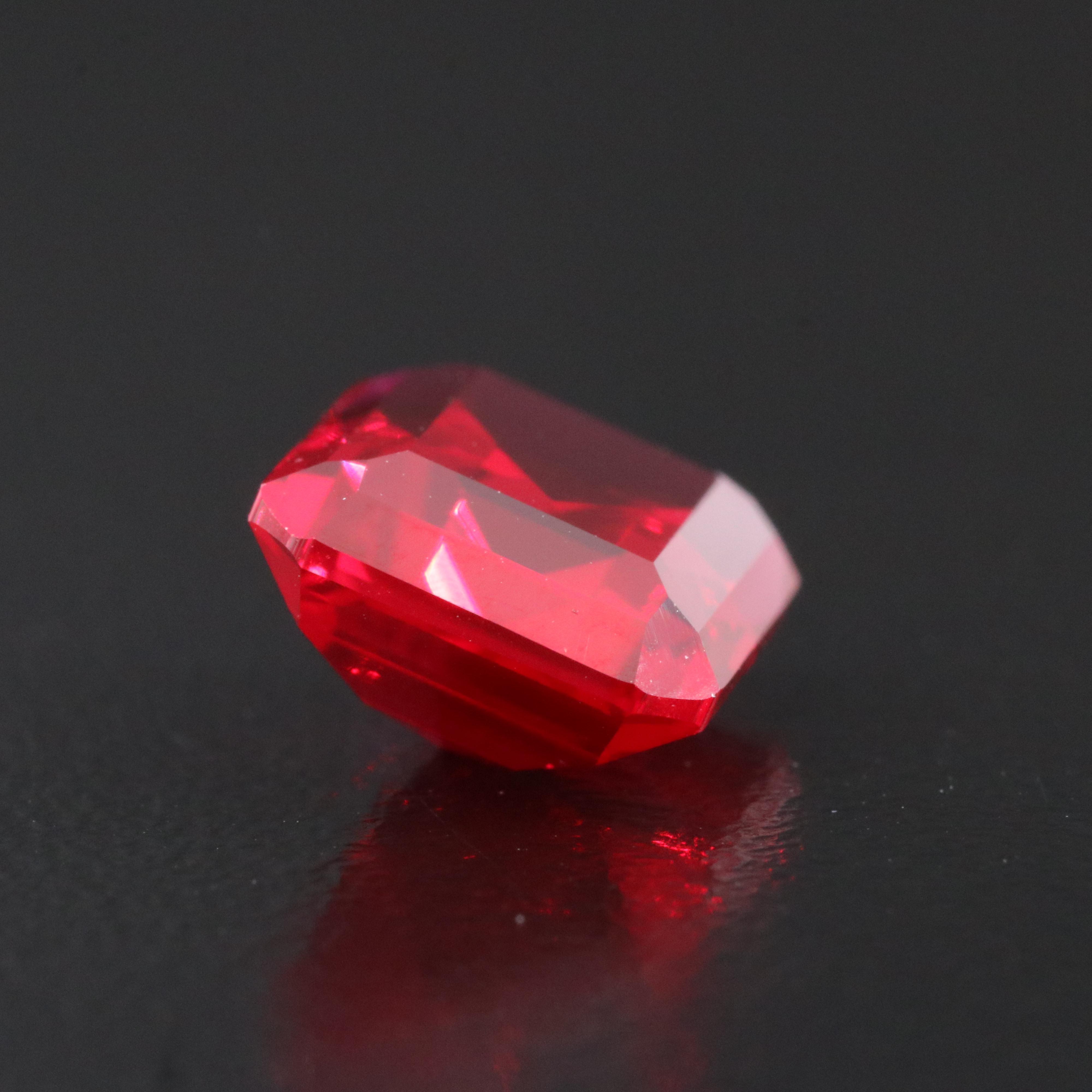 Loose 6.31 CT Lab Grown Ruby