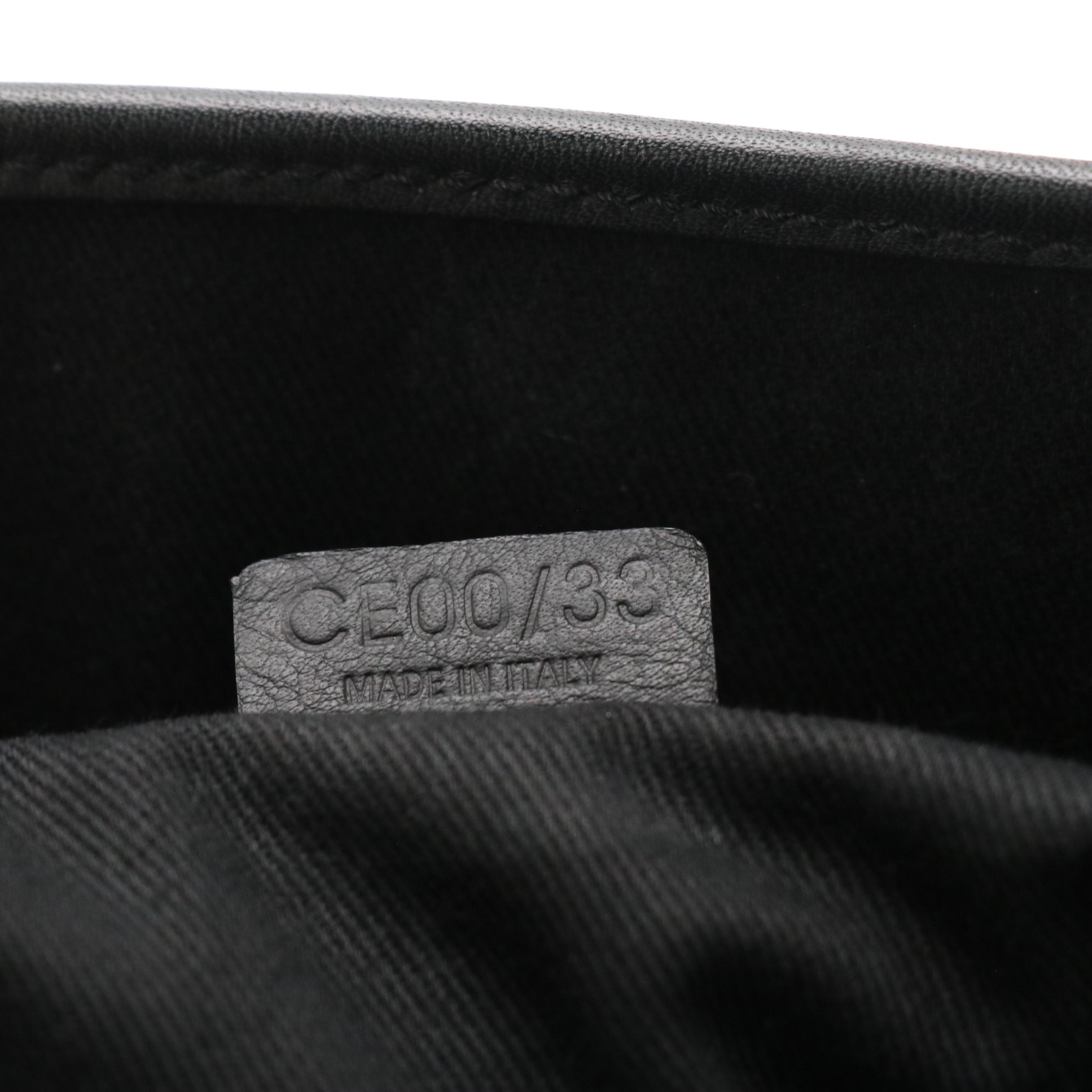 Celine Boogie Bag in C Logo Embossed Suede with Leather Trim