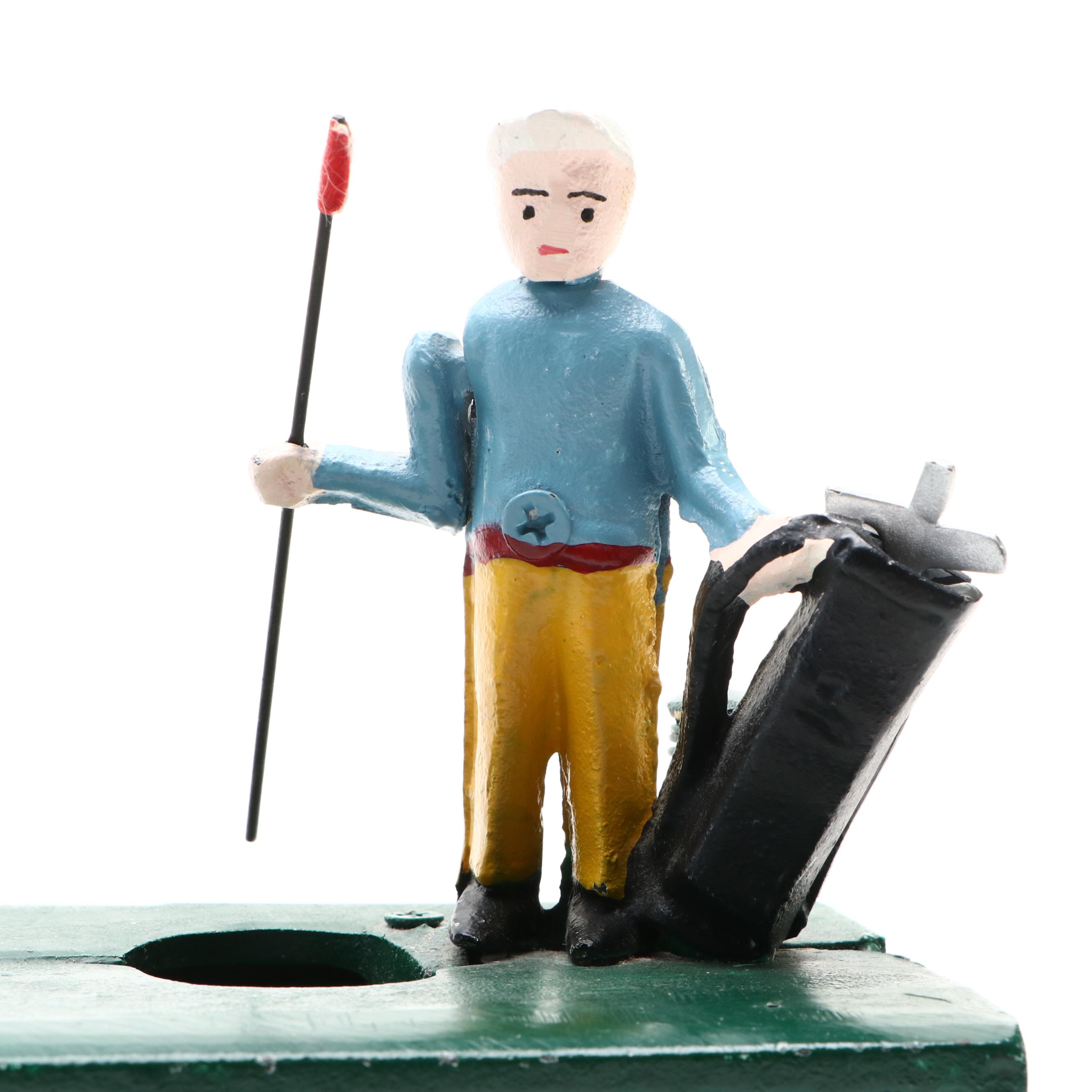 Upper Deck Cast Iron Golfer Bank