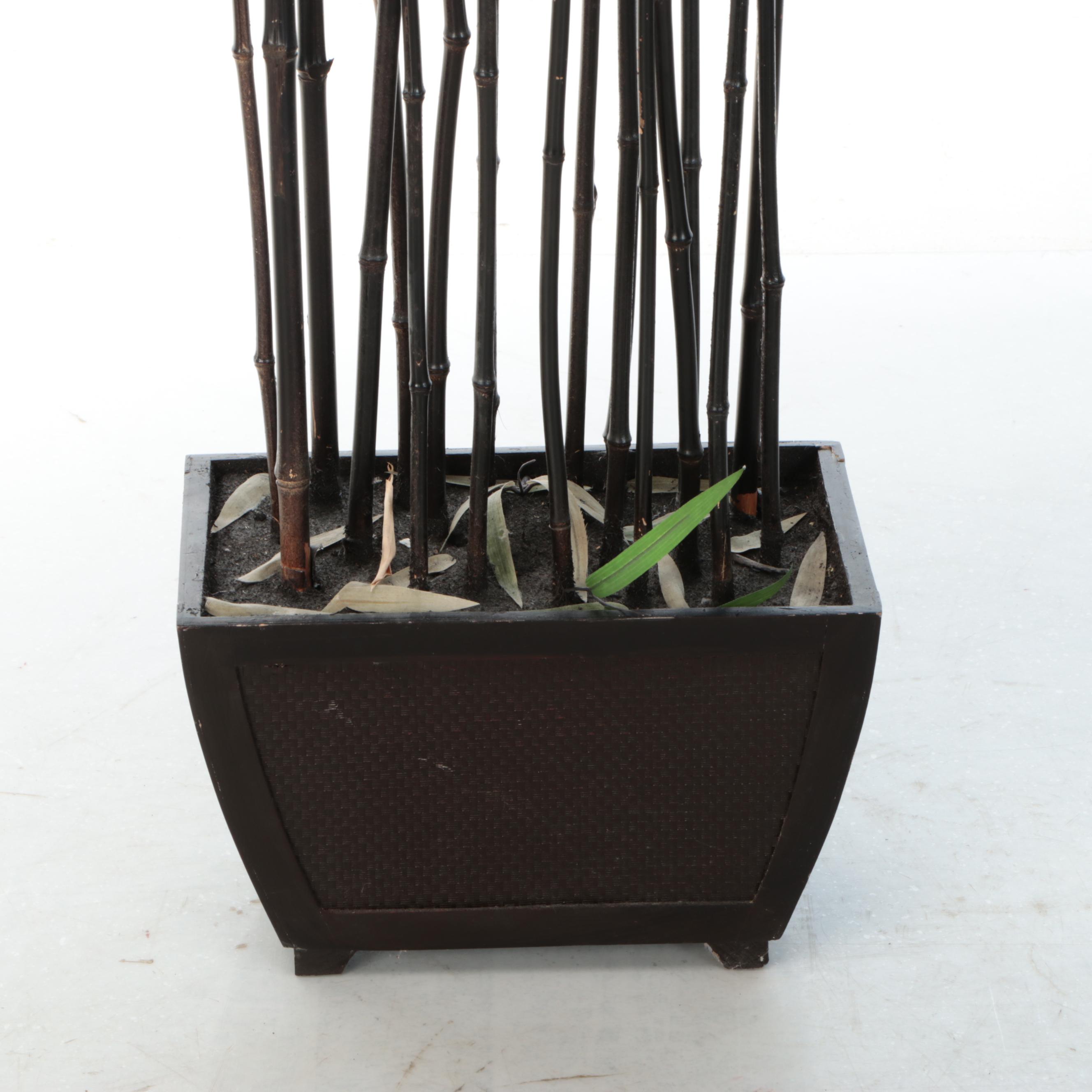 Potted Faux Bamboo Shoots