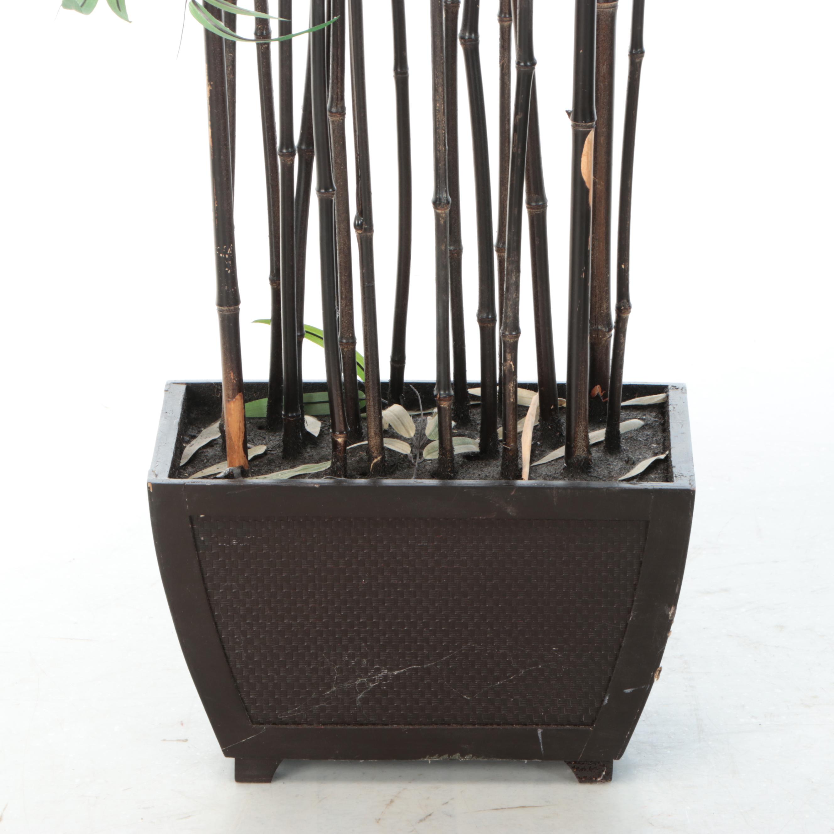 Potted Faux Bamboo Shoots