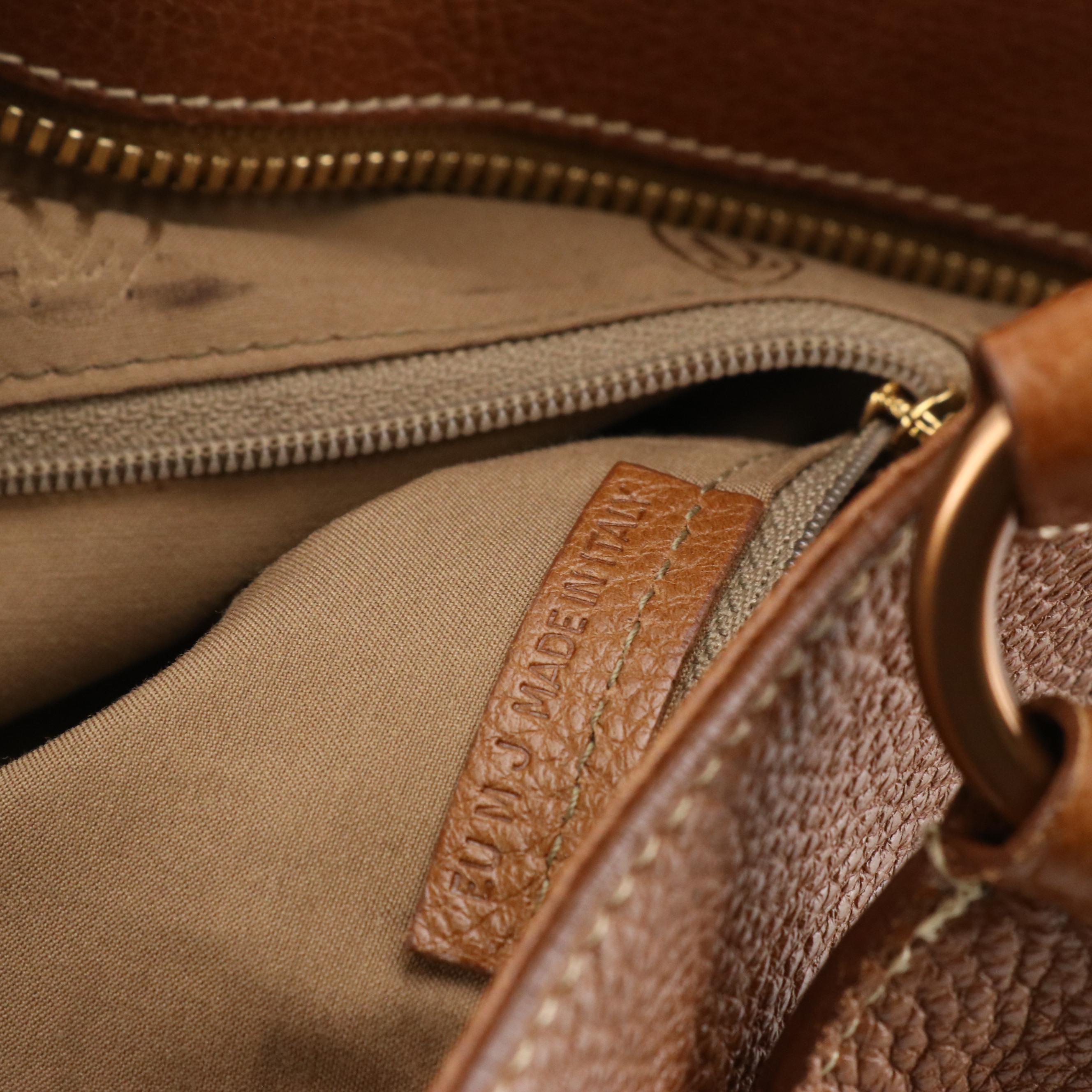 Cartier Marcello de Cartier Shoulder Bag in Brown Grained Leather