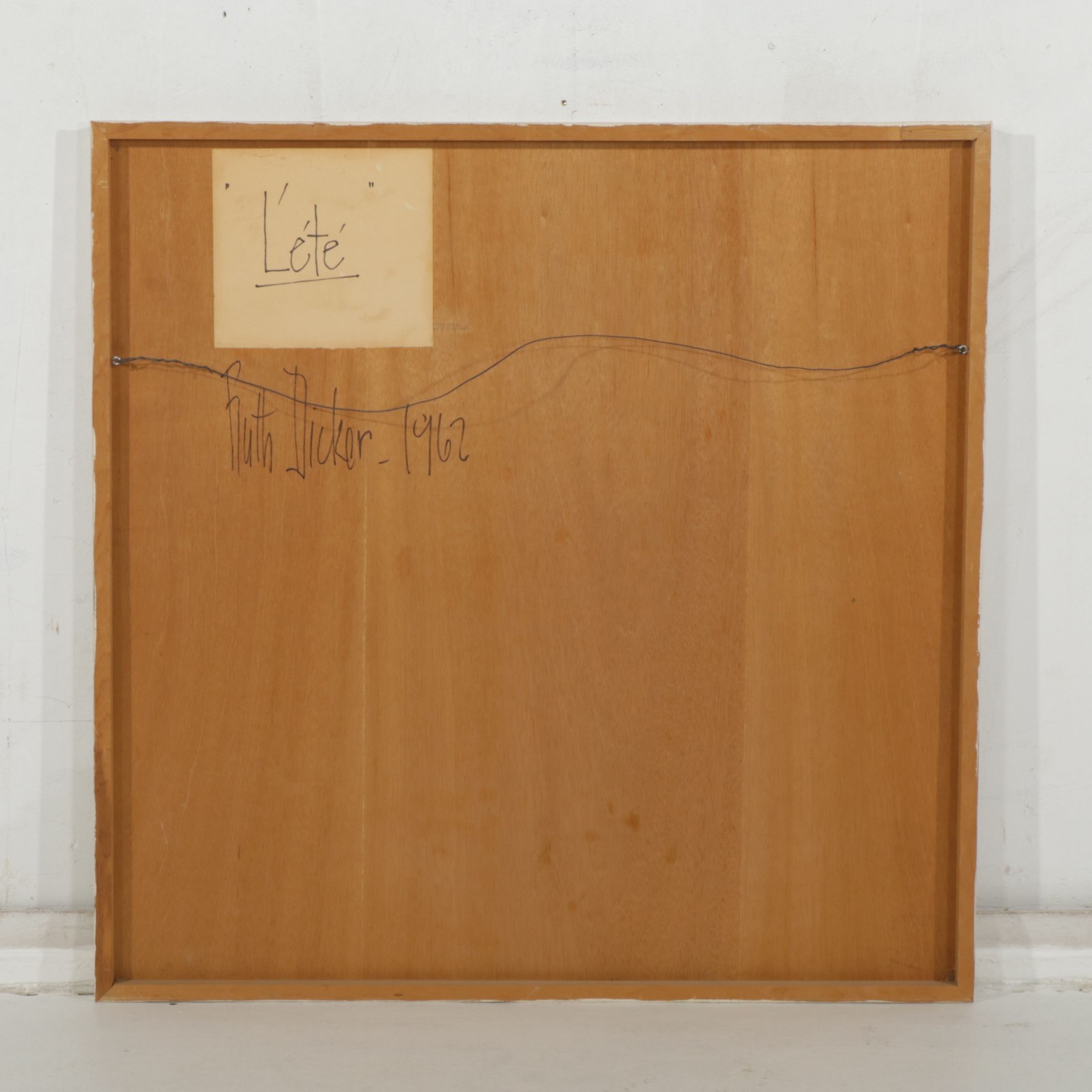 Ruth Dicker Abstract Mixed Media Oil Painting "L'été", 1962