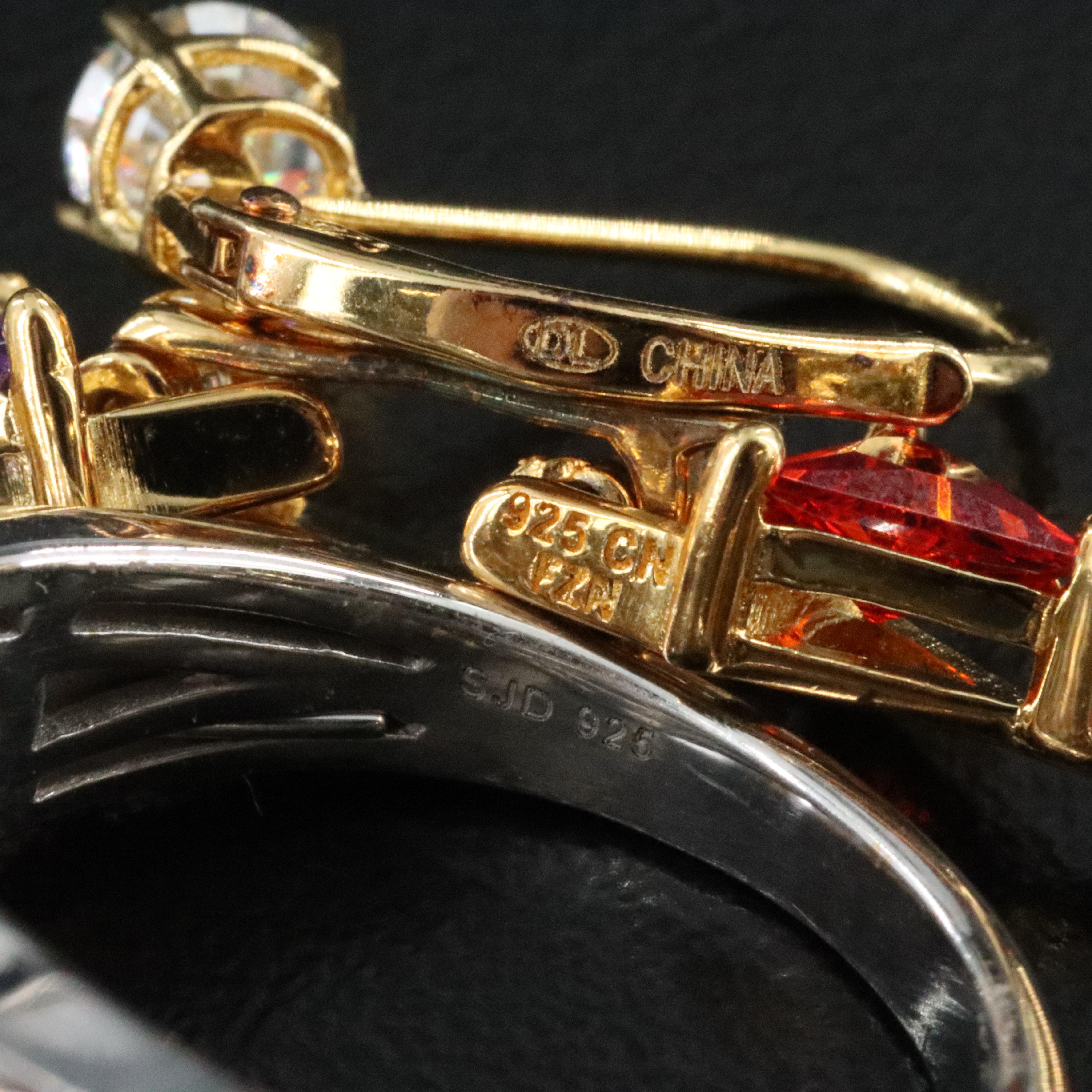 Sterling Jewelry Collection with Diamonds and Strontium Titanate