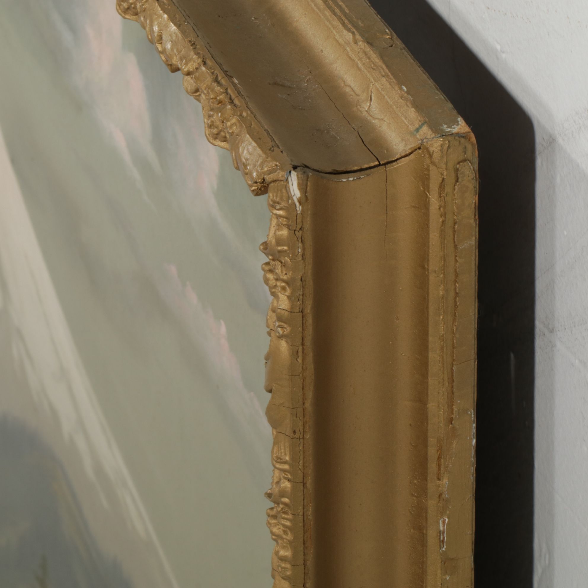 American School Western Landscape Oil Painting of Mt. McLaughlin, 1893