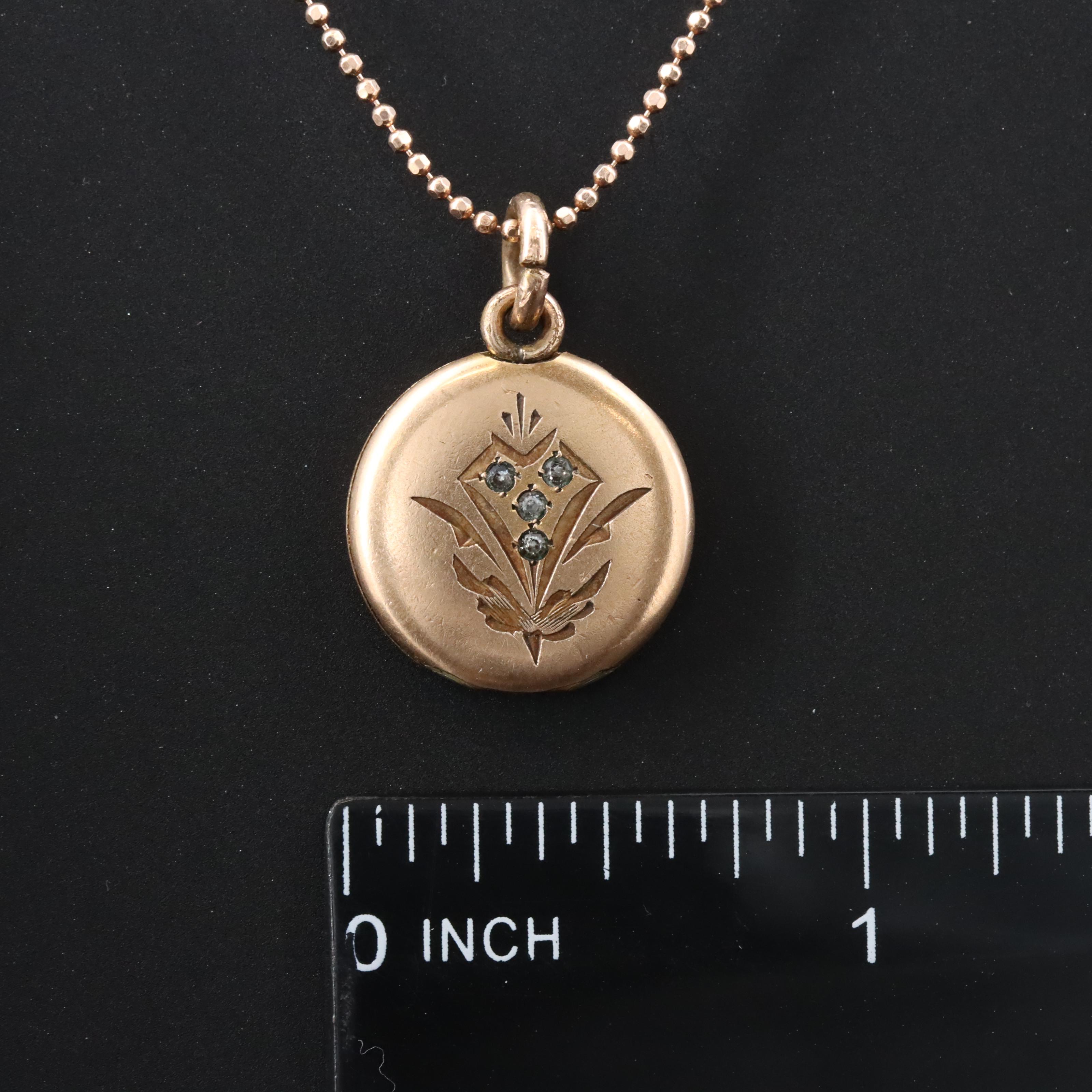 Antique Locket on Sterling Chain