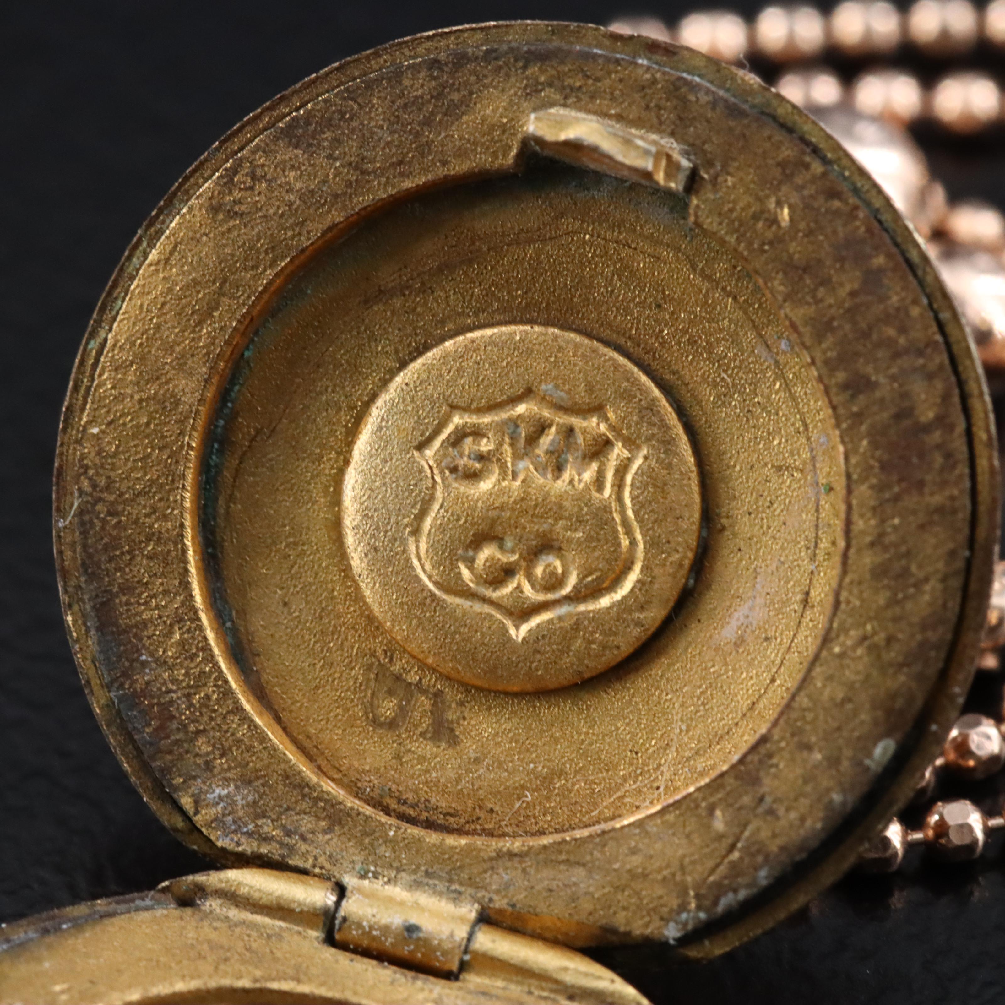 Antique Locket on Sterling Chain