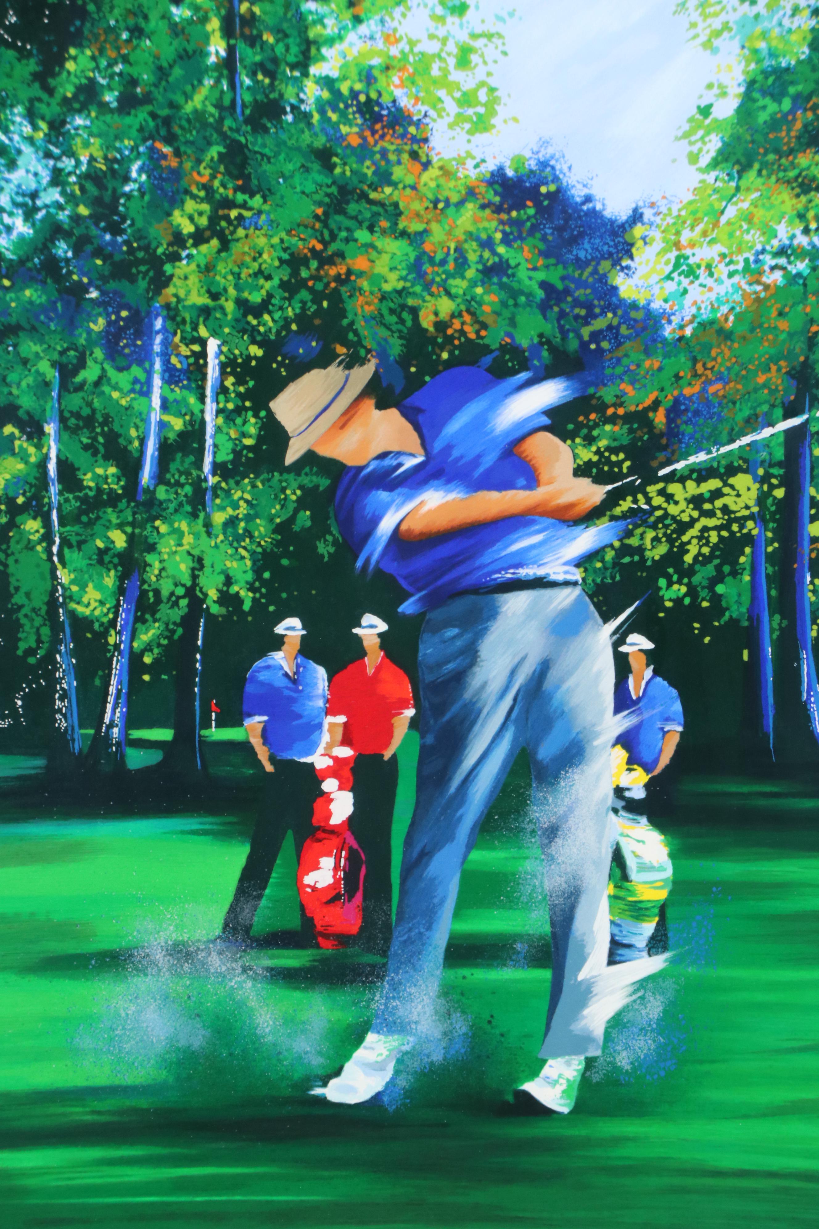 Victor Spahn Golf Serigraph "Swing II," 1999