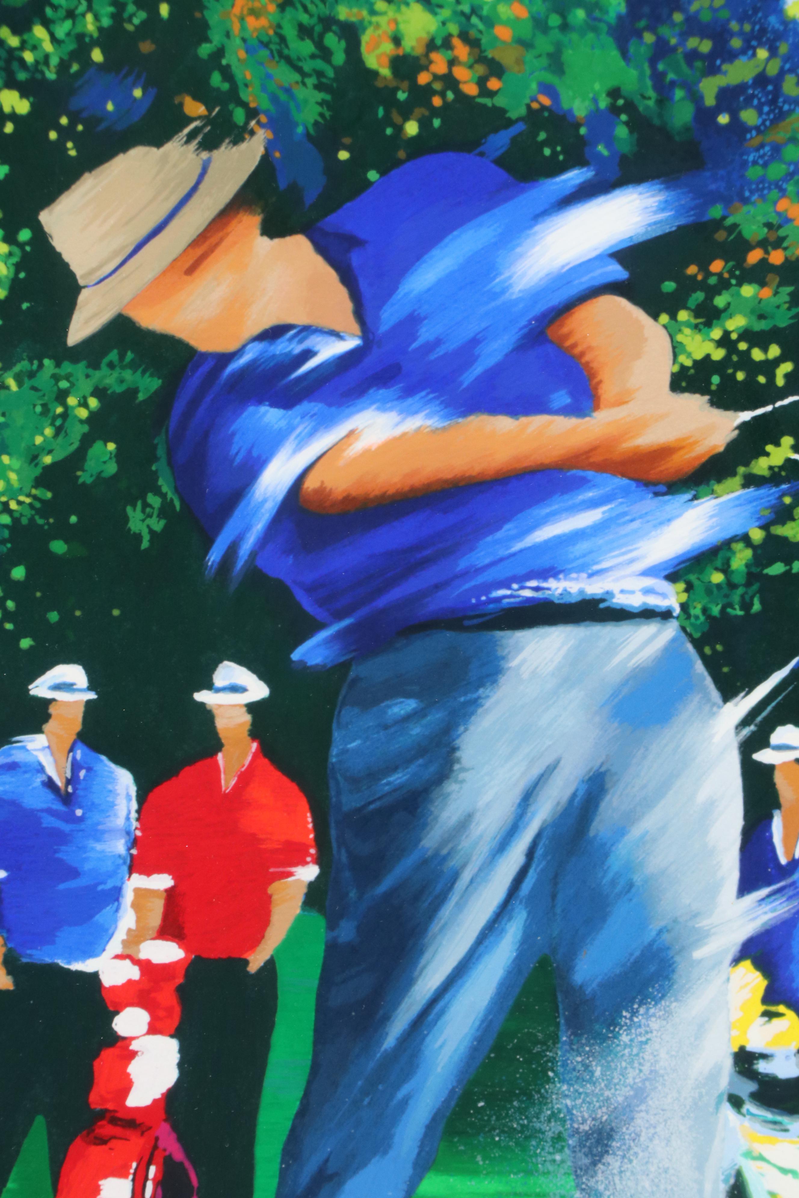 Victor Spahn Golf Serigraph "Swing II," 1999