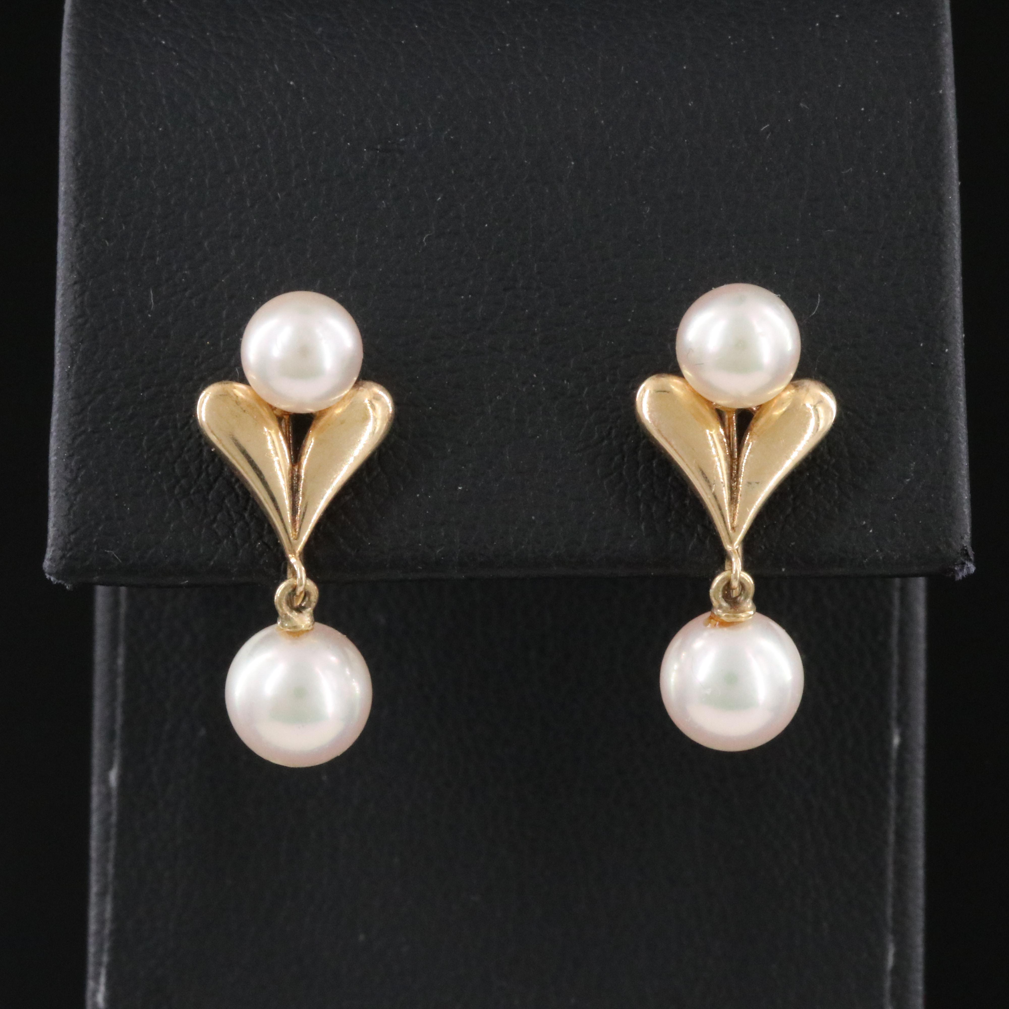 14K Mikimoto Pearl Earrings