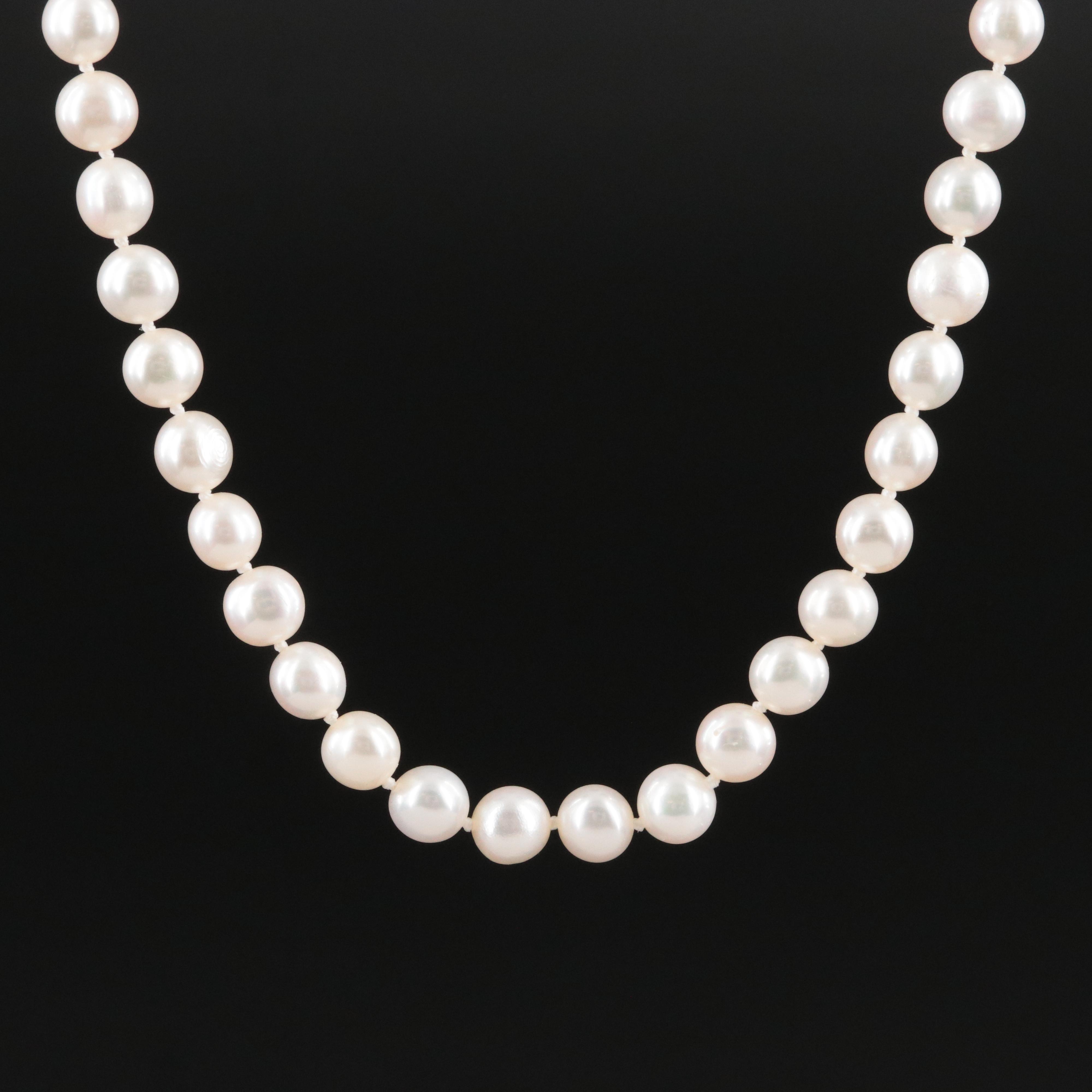 Pearl Necklace with 14K Clasp