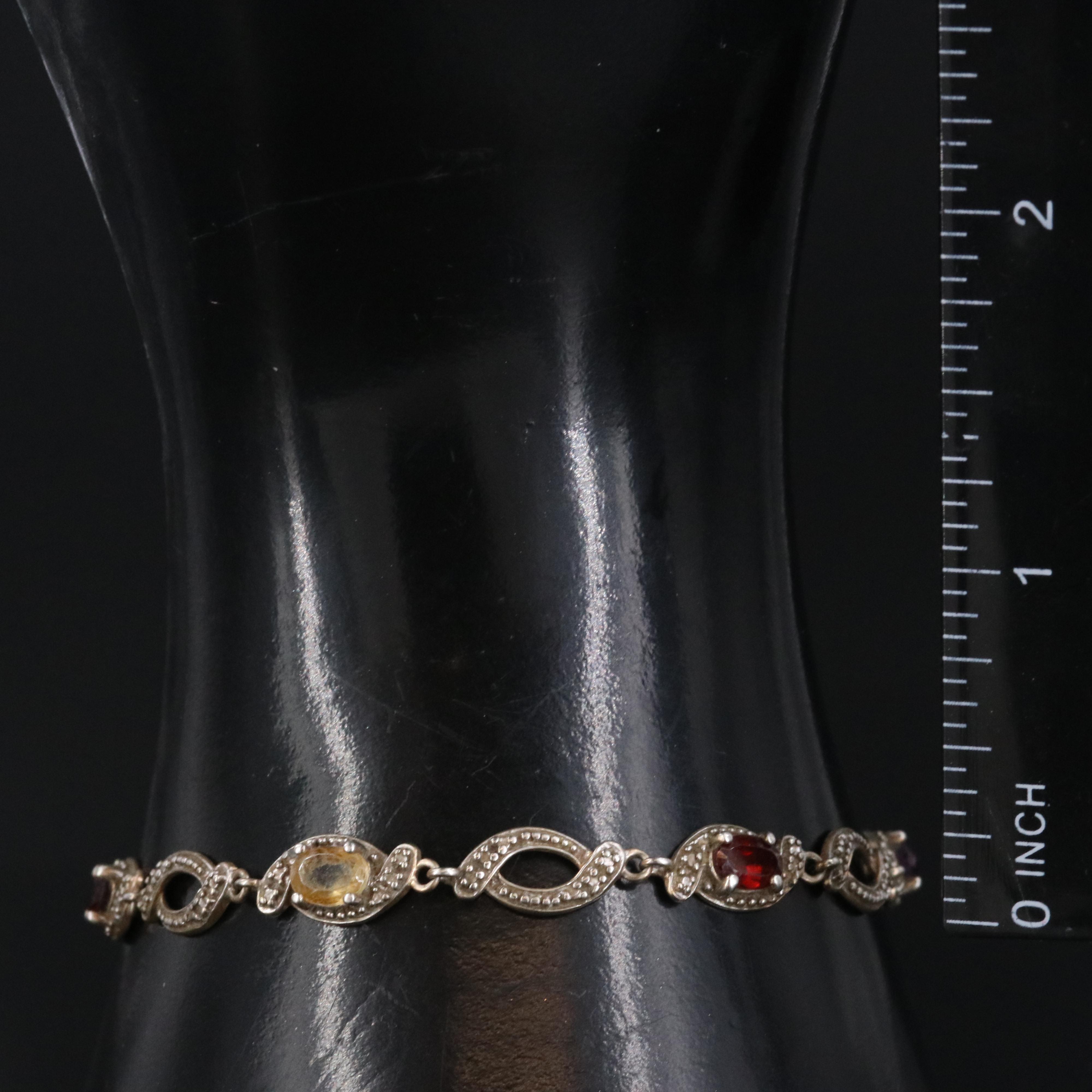 Sterling Gemstone Bracelet