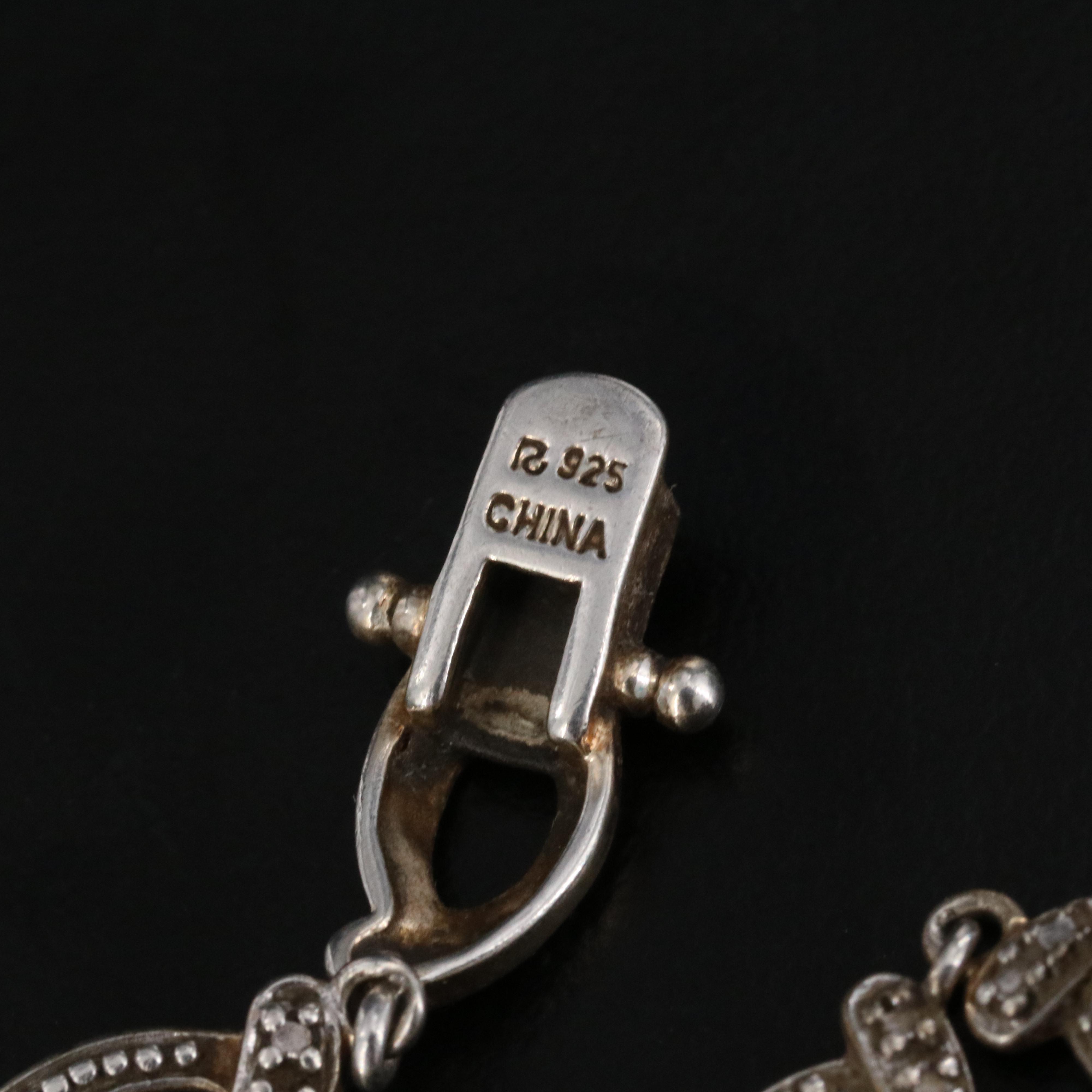 Sterling Gemstone Bracelet