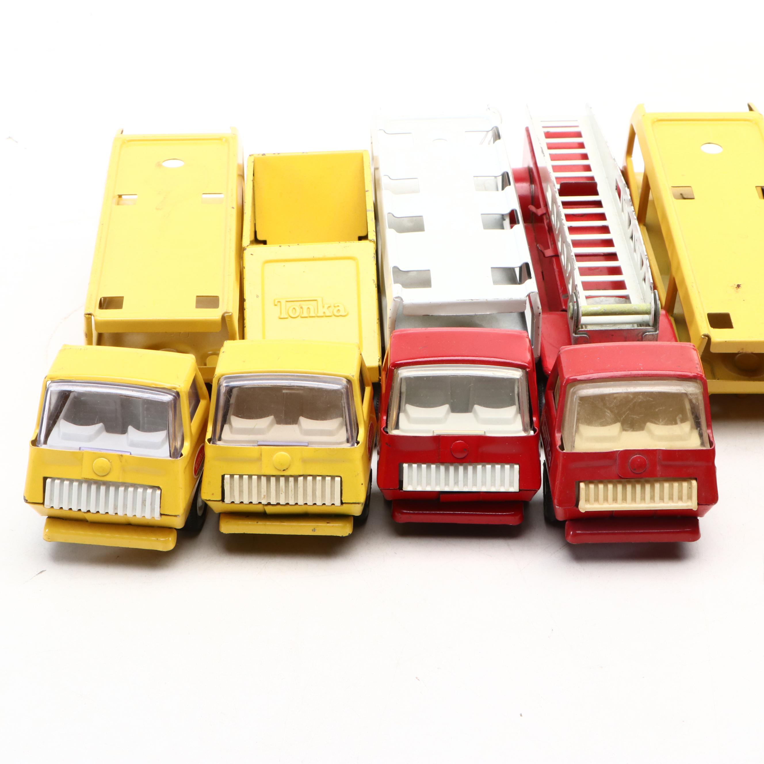 Tonka "Hook N' Ladder" and More Pressed Steel Toy Trucks, 1970s