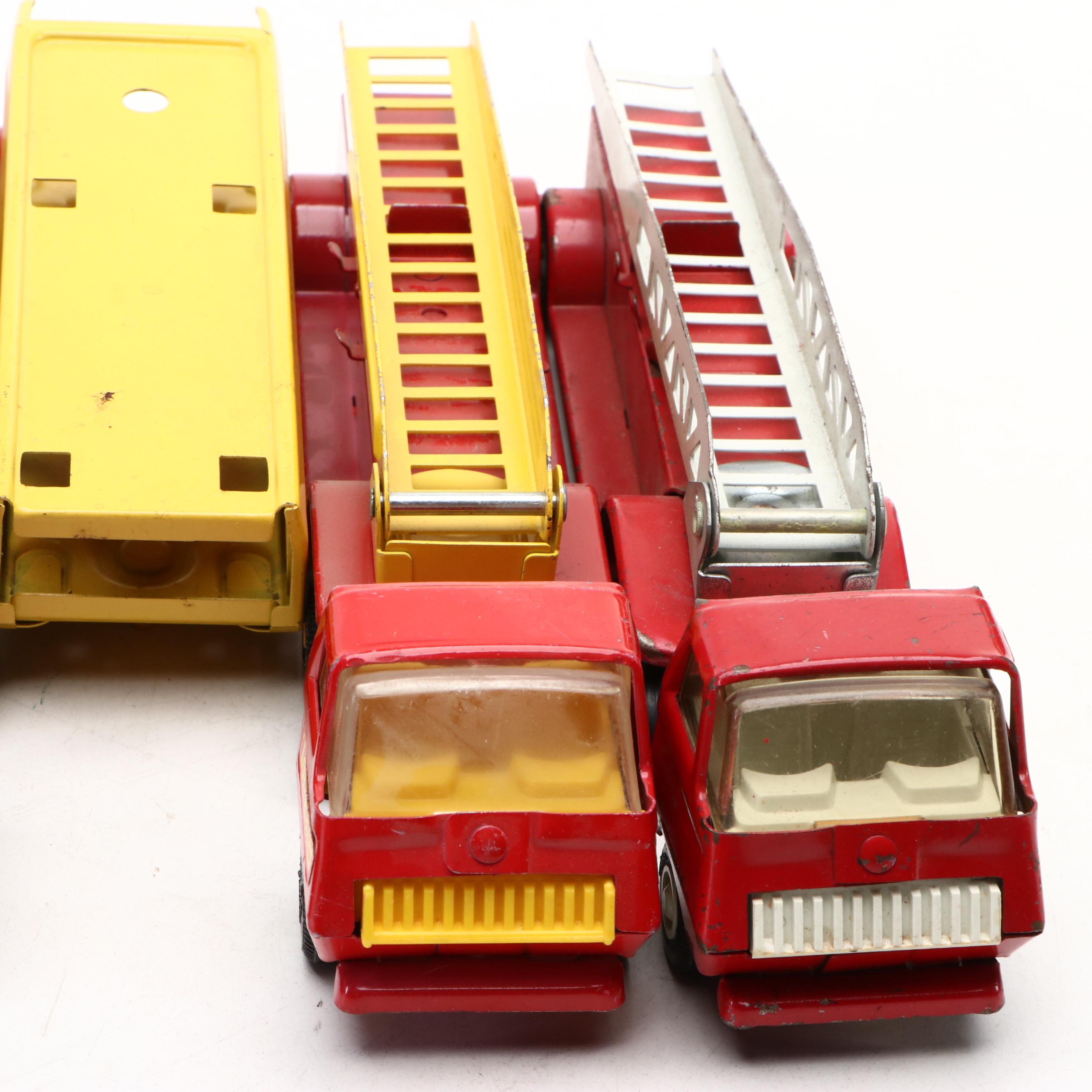 Tonka "Hook N' Ladder" and More Pressed Steel Toy Trucks, 1970s