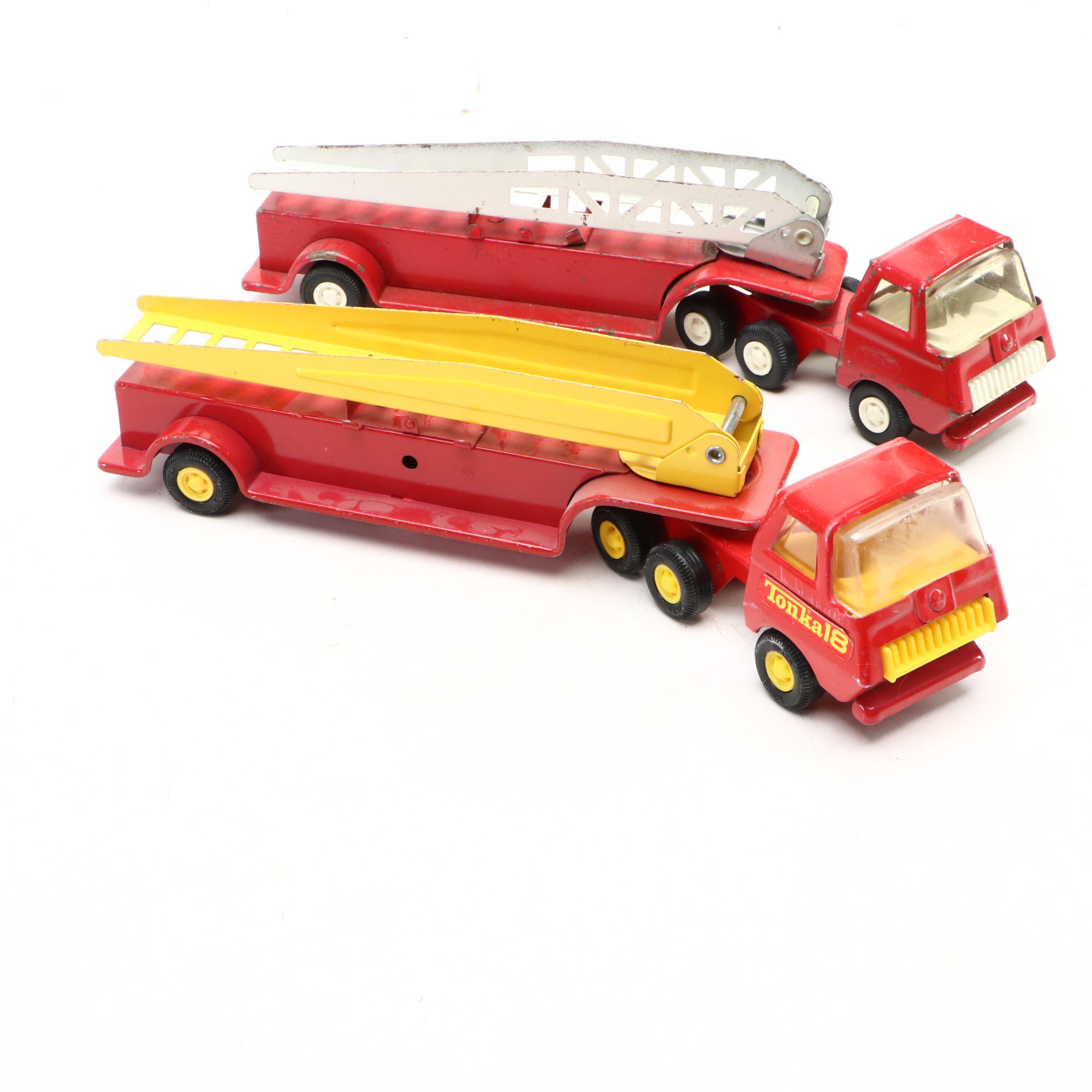Tonka "Hook N' Ladder" and More Pressed Steel Toy Trucks, 1970s