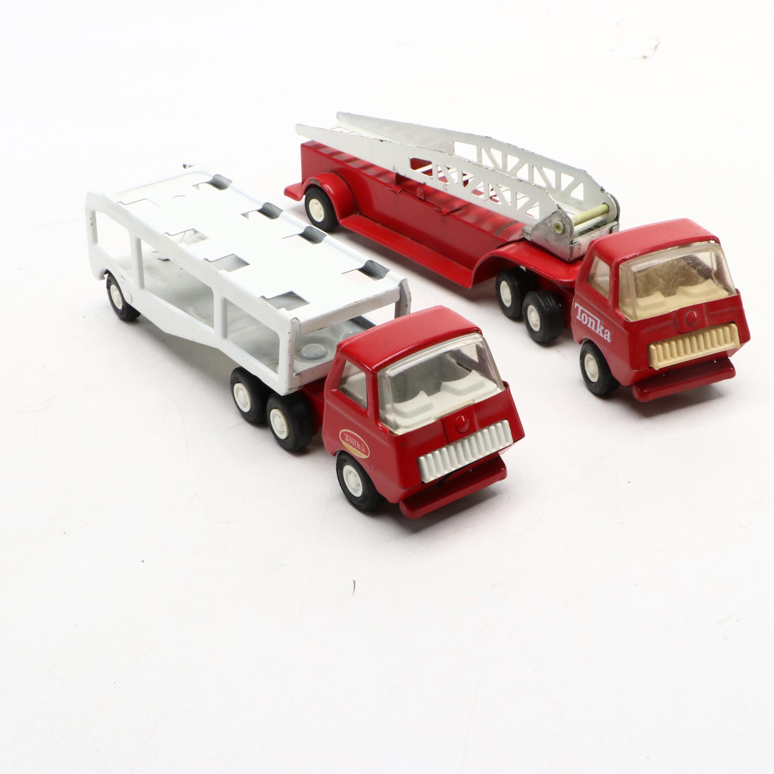 Tonka "Hook N' Ladder" and More Pressed Steel Toy Trucks, 1970s