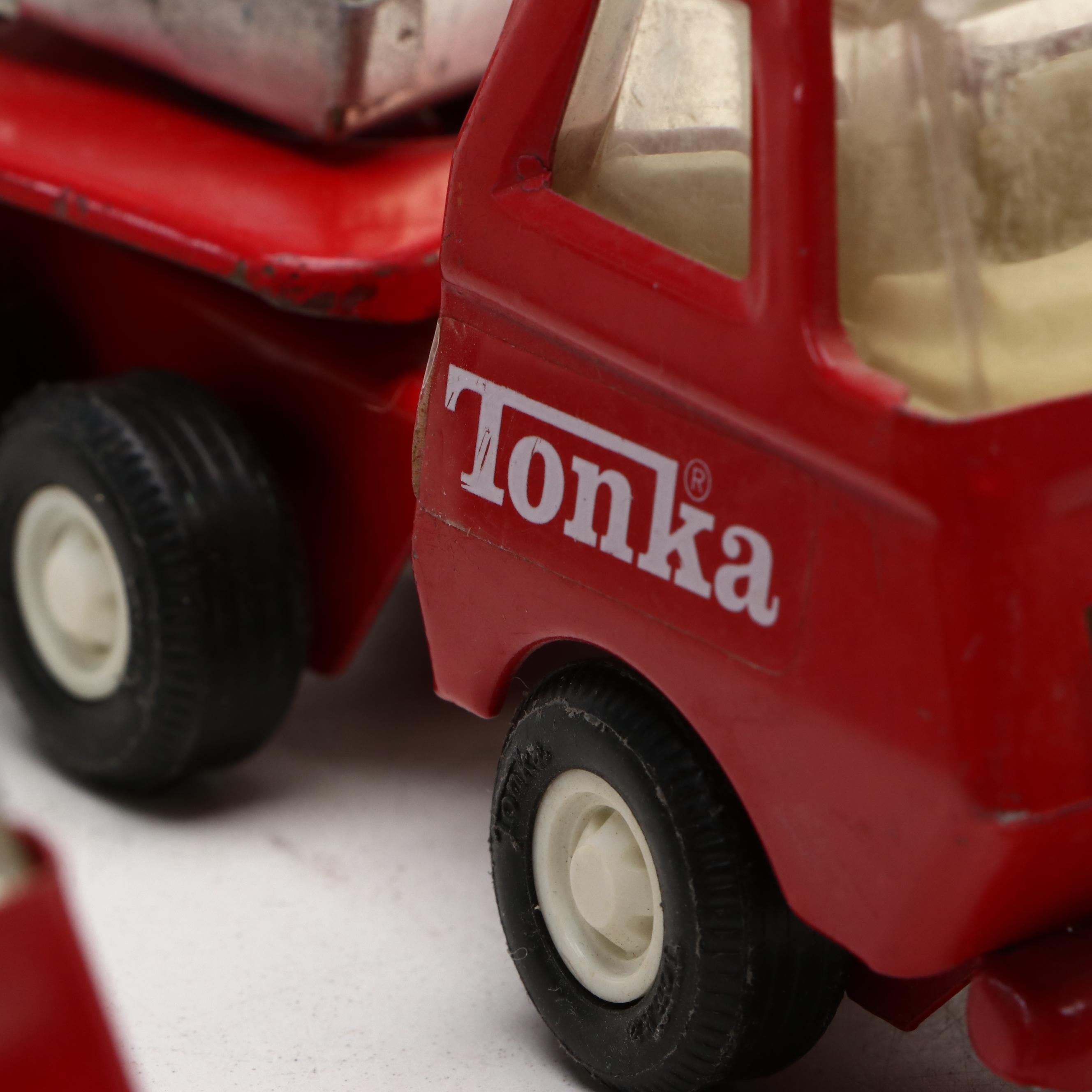 Tonka "Hook N' Ladder" and More Pressed Steel Toy Trucks, 1970s