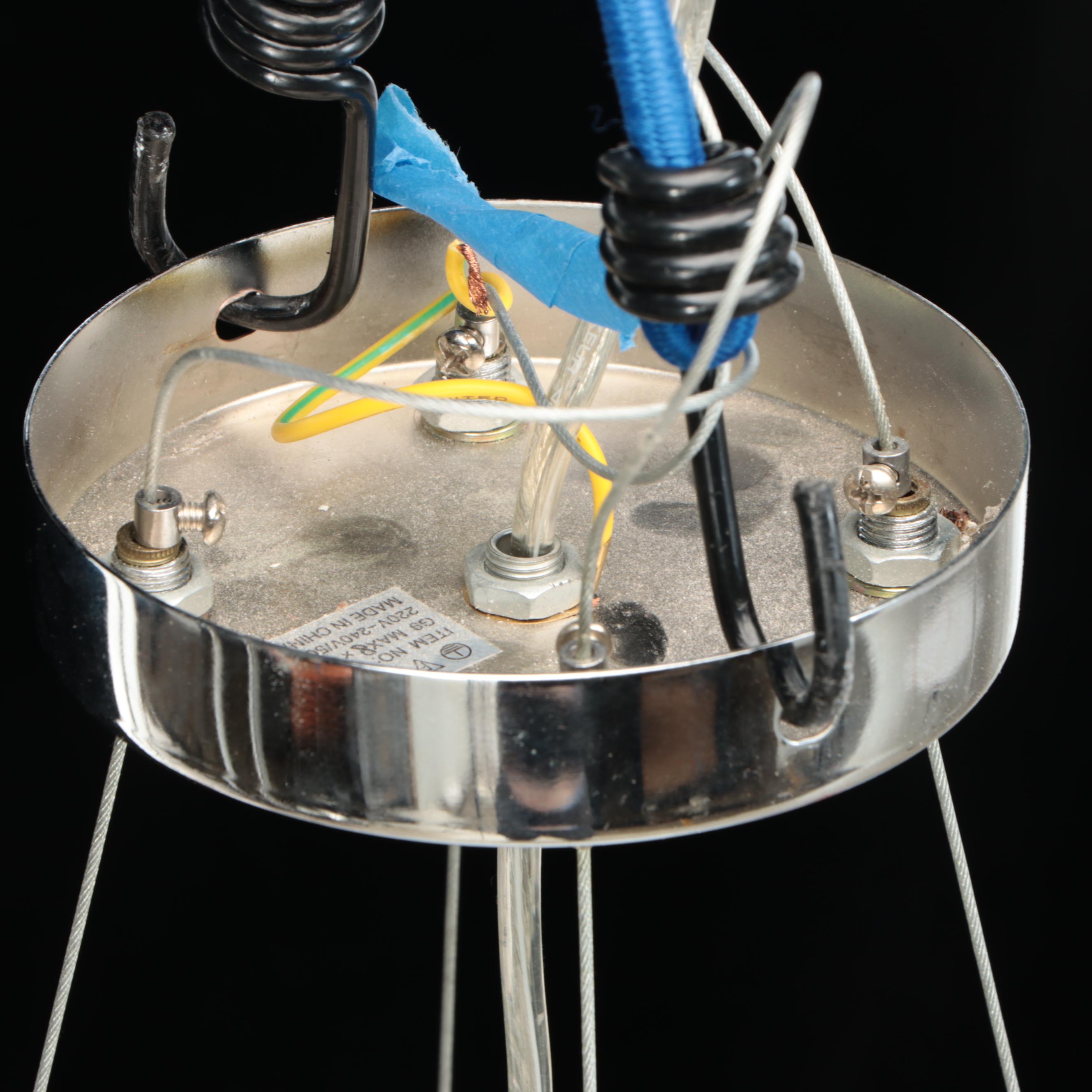 Contemporary "Ashton" Wedding Cake Pendant Light with Crystal Rainfall Prisms