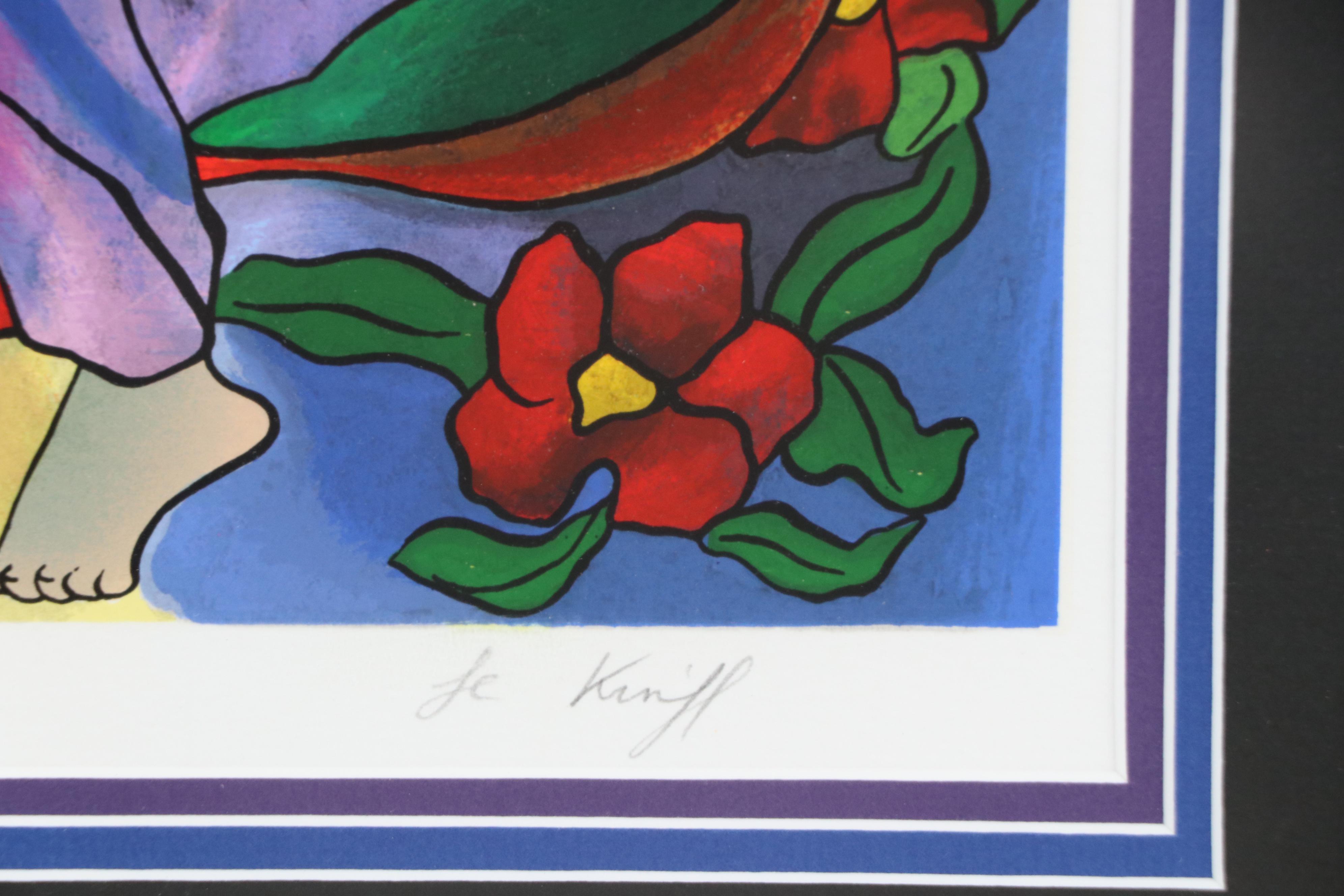 Linda Le Kinff Modernist Figurative Silkscreen "Nuit d'Orient," 2001