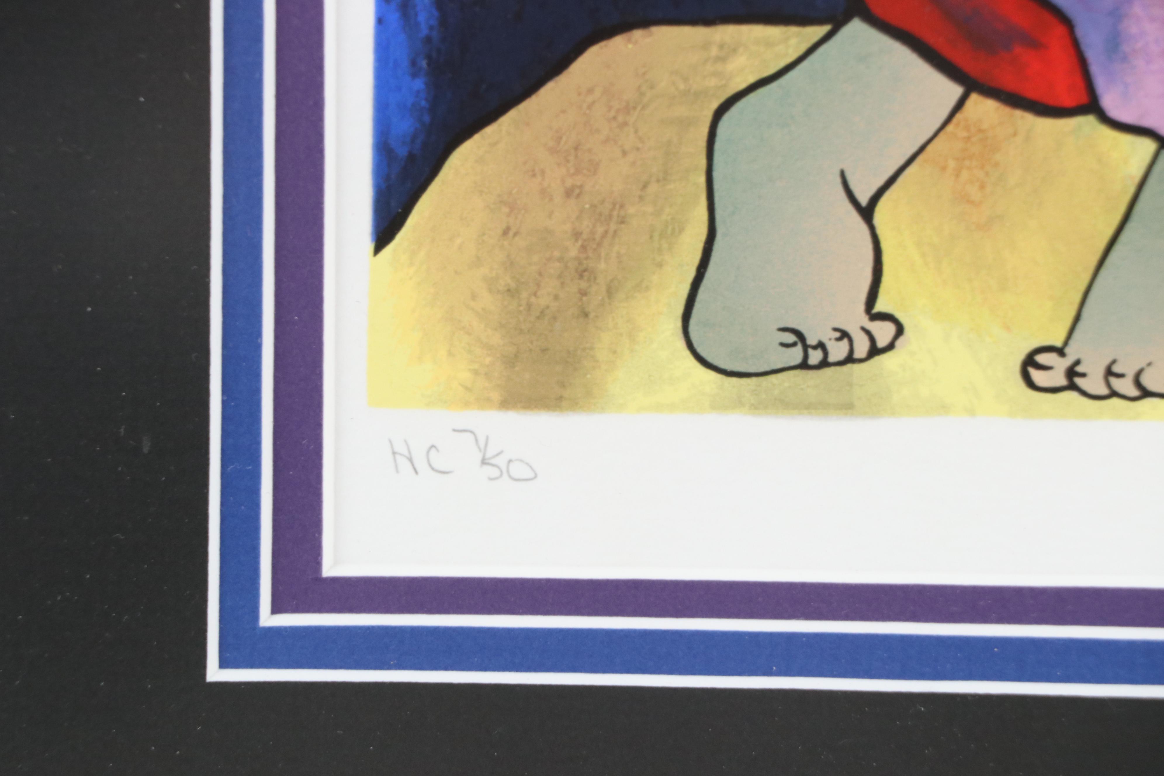 Linda Le Kinff Modernist Figurative Silkscreen "Nuit d'Orient," 2001