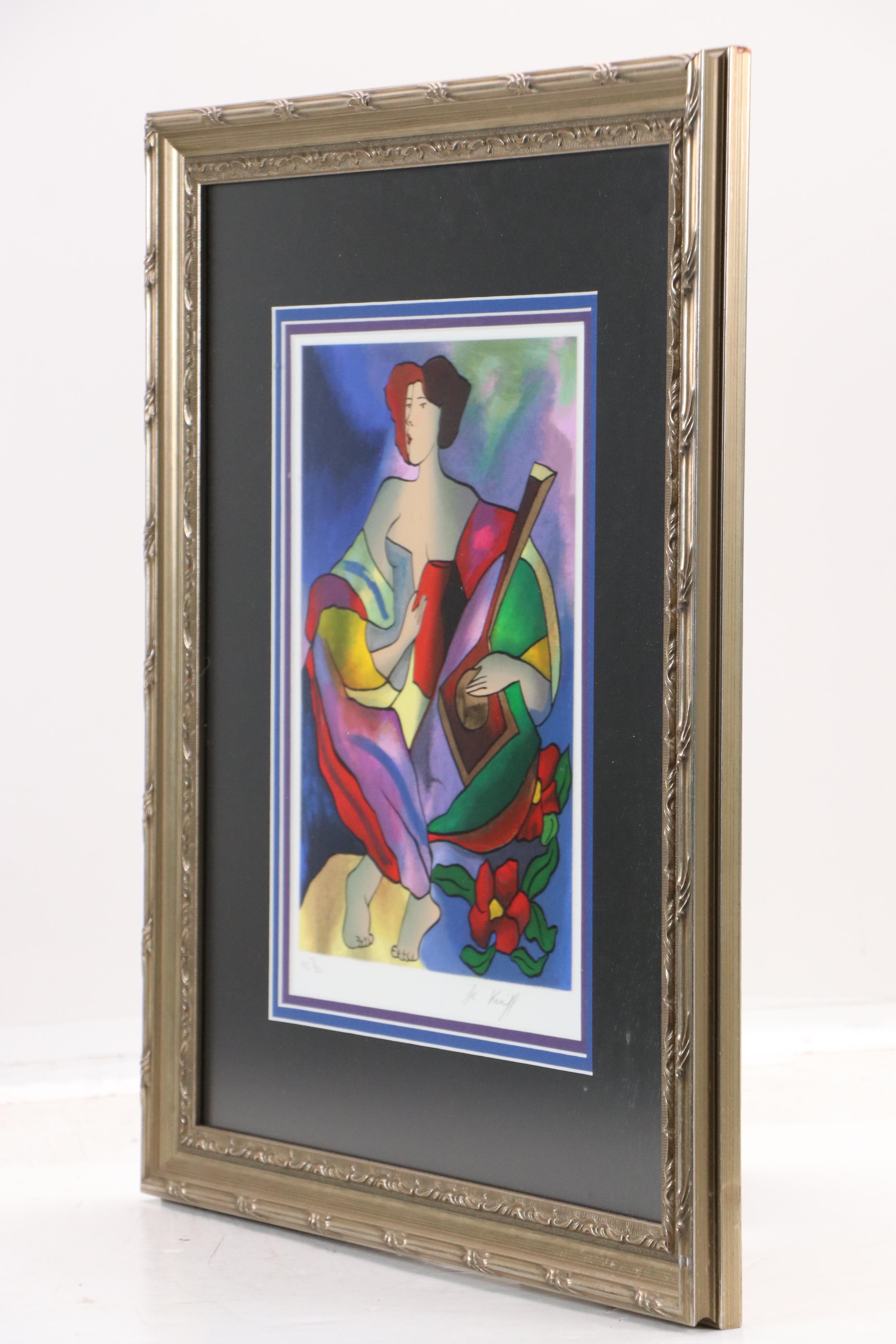 Linda Le Kinff Modernist Figurative Silkscreen "Nuit d'Orient," 2001