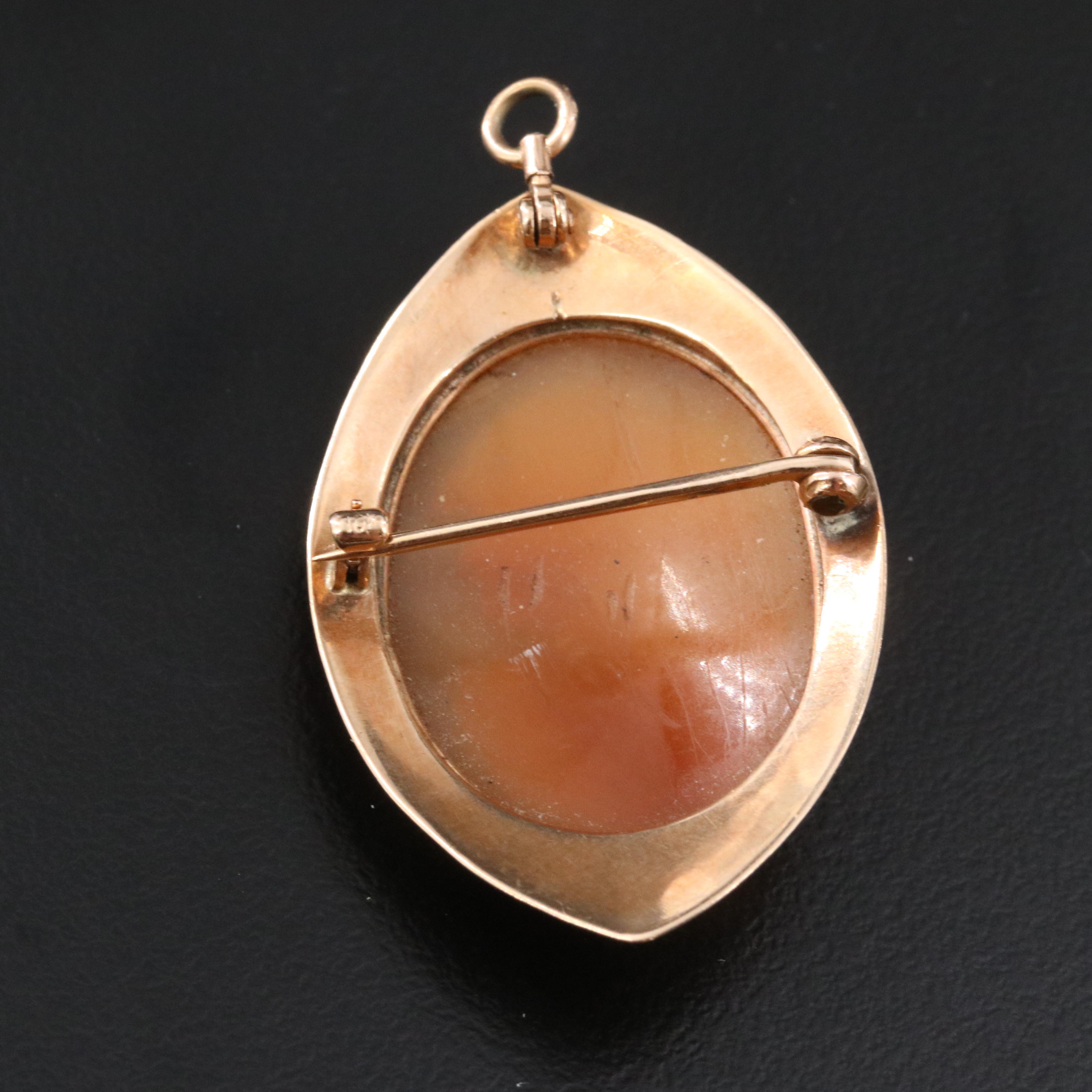 Vintage 10K Cameo Pendant/Brooch