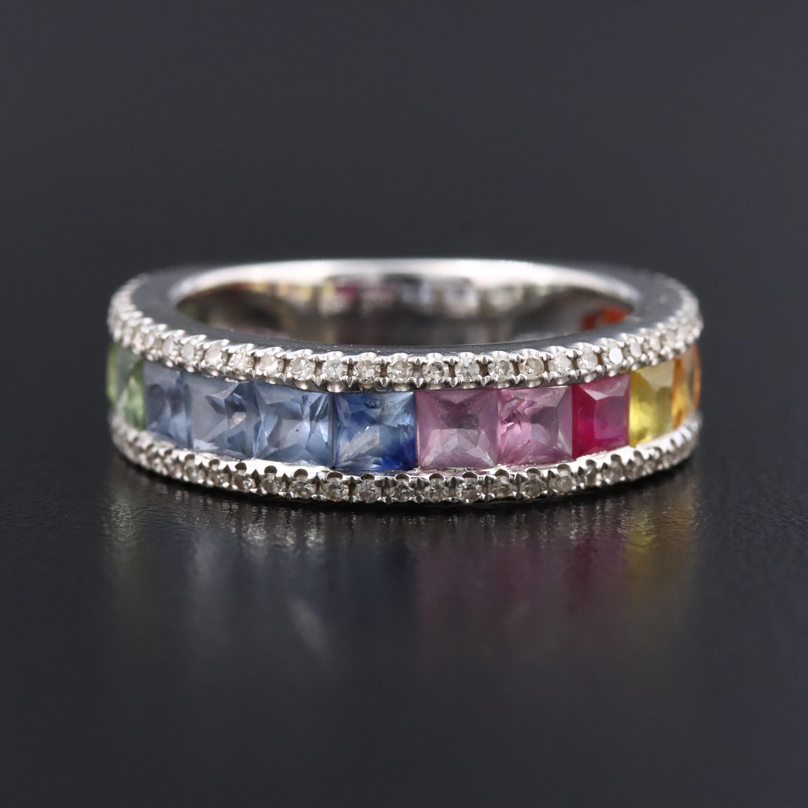 14K Sapphire and Diamond Ring