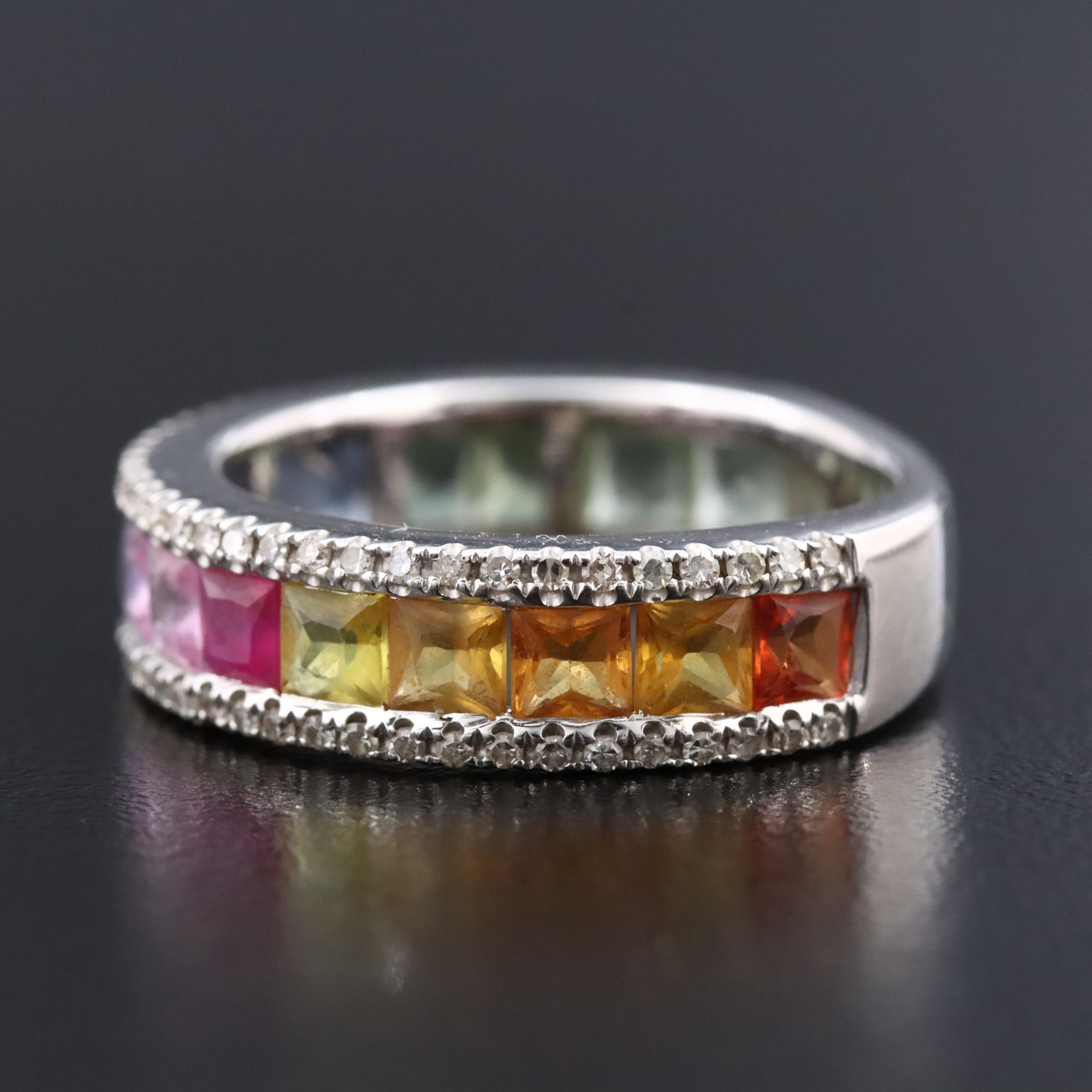 14K Sapphire and Diamond Ring