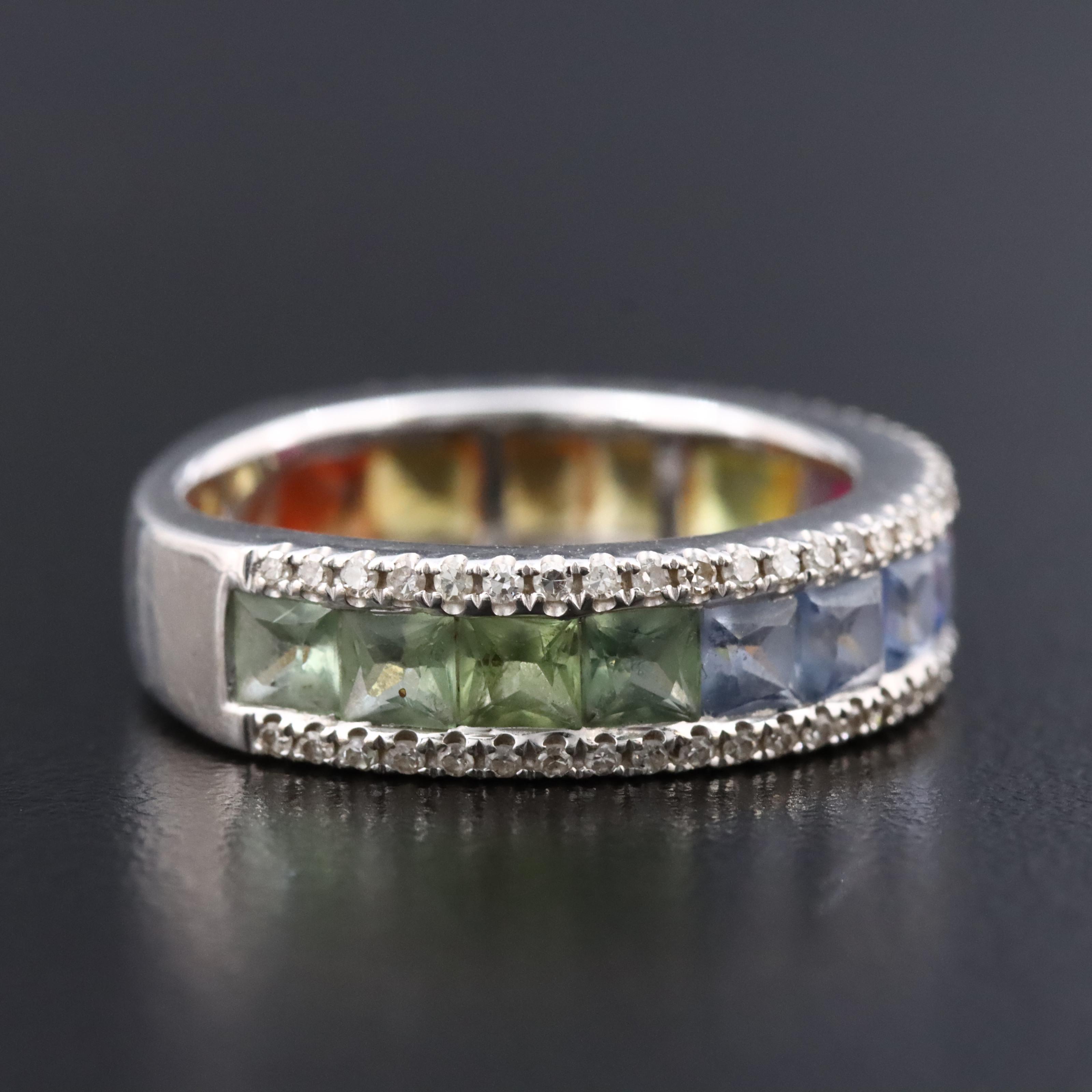 14K Sapphire and Diamond Ring