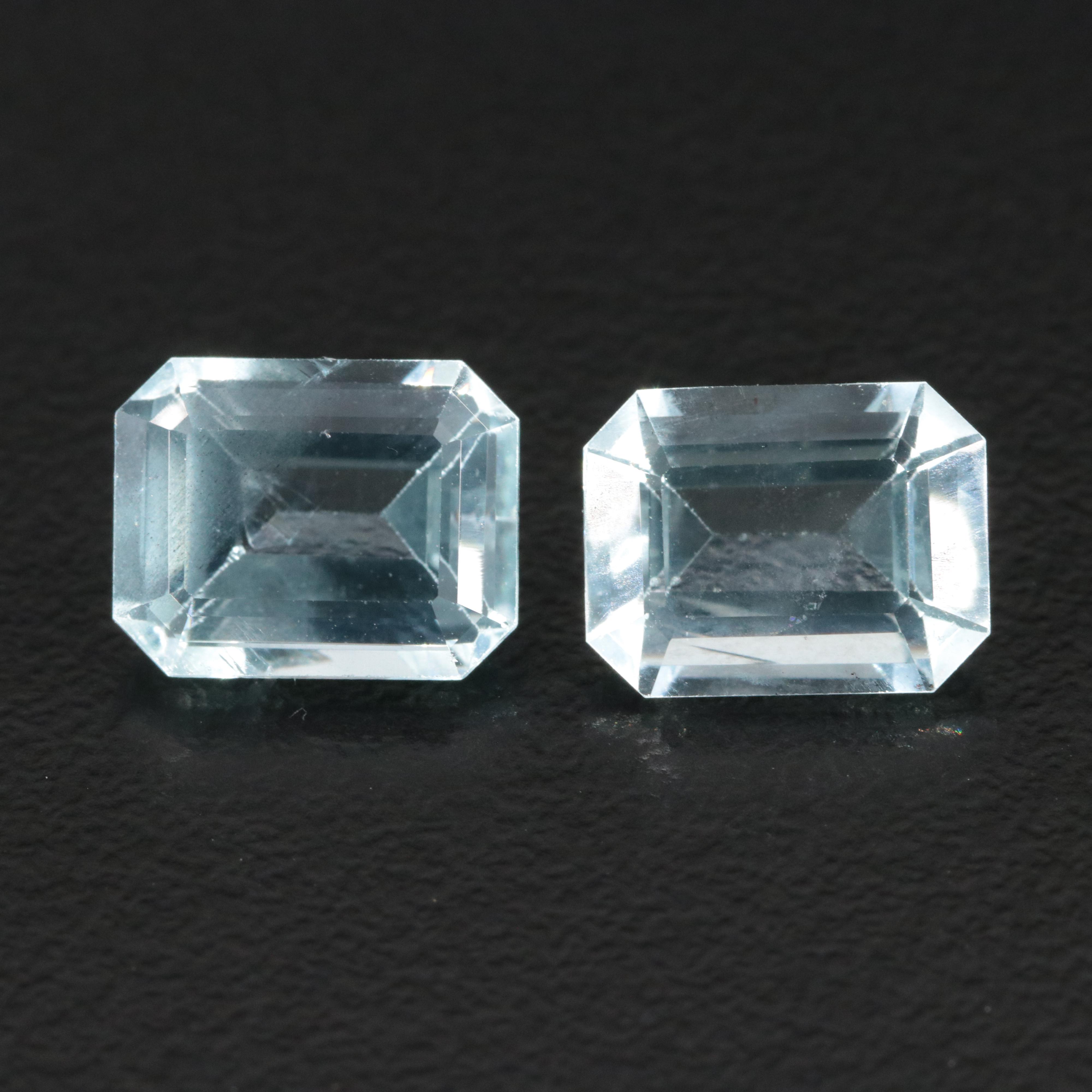 Loose 4.26 CTW Aquamarine Pair