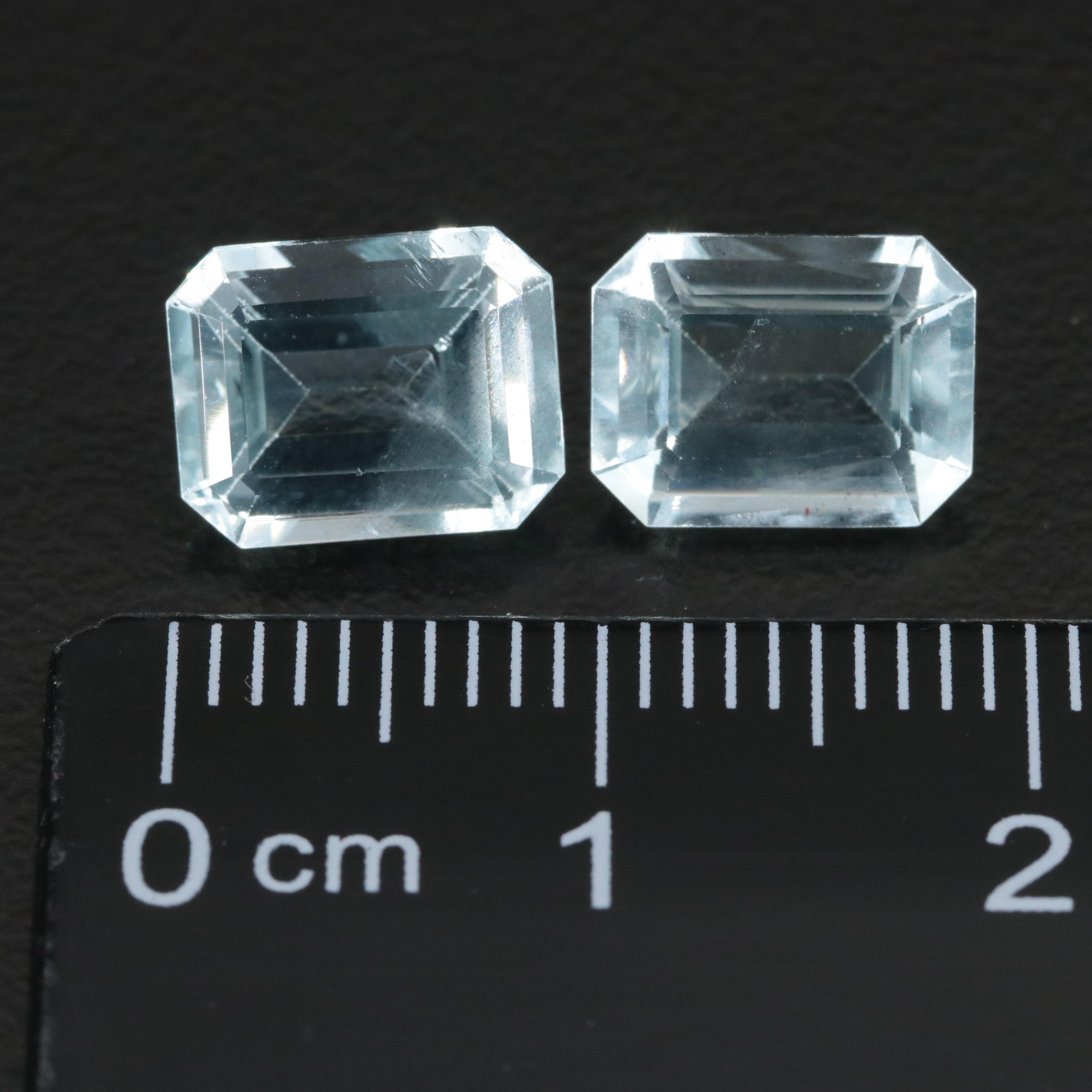 Loose 4.26 CTW Aquamarine Pair