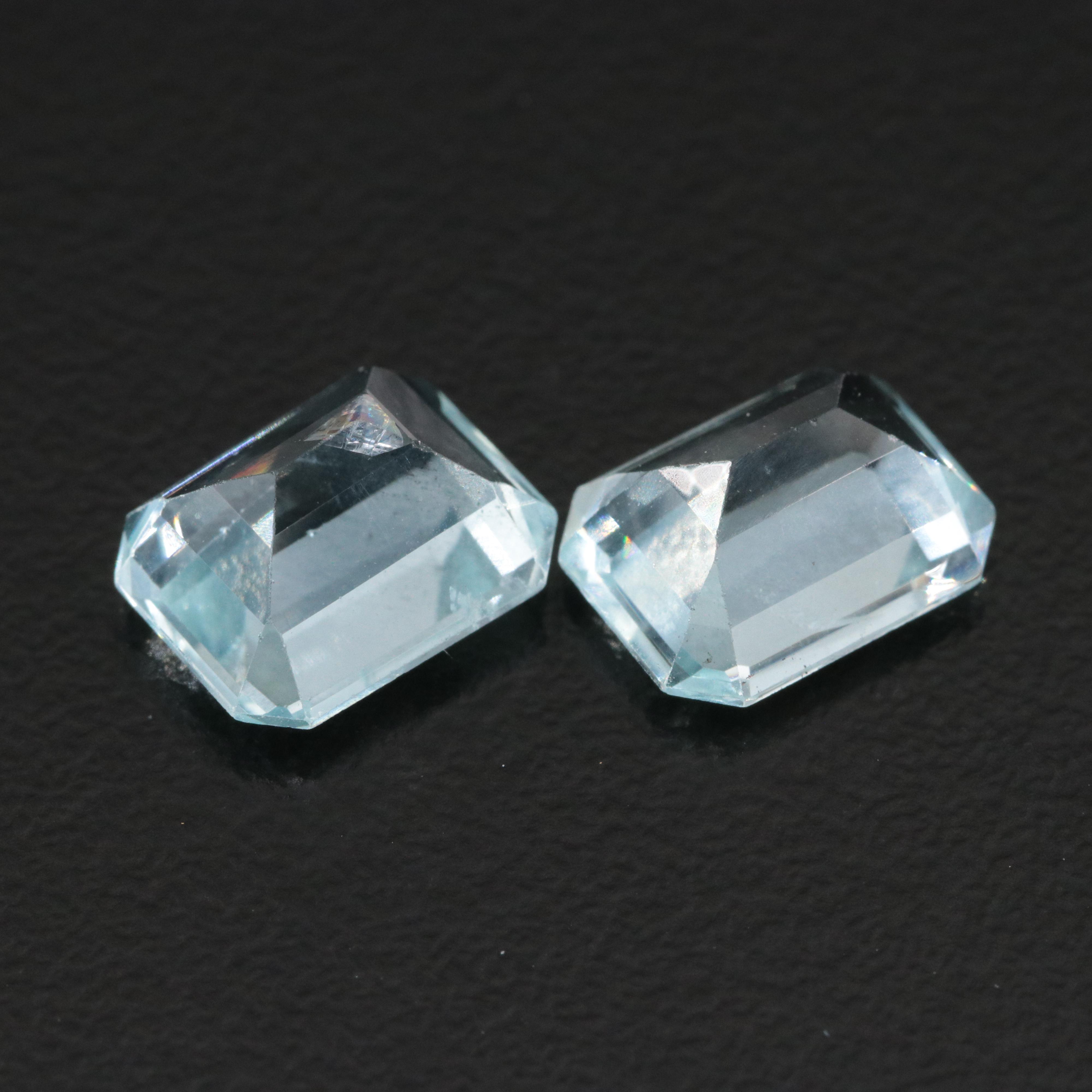 Loose 4.26 CTW Aquamarine Pair