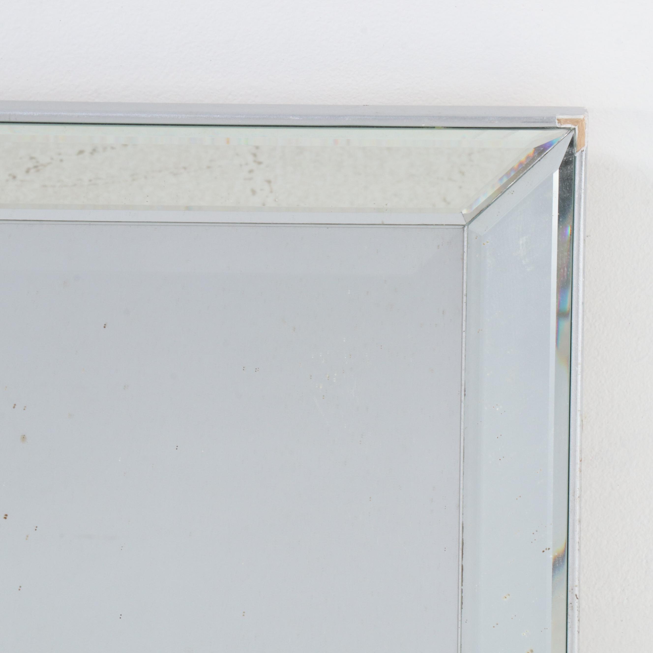 Contemporary Silvered Beveled Wall Mirrors