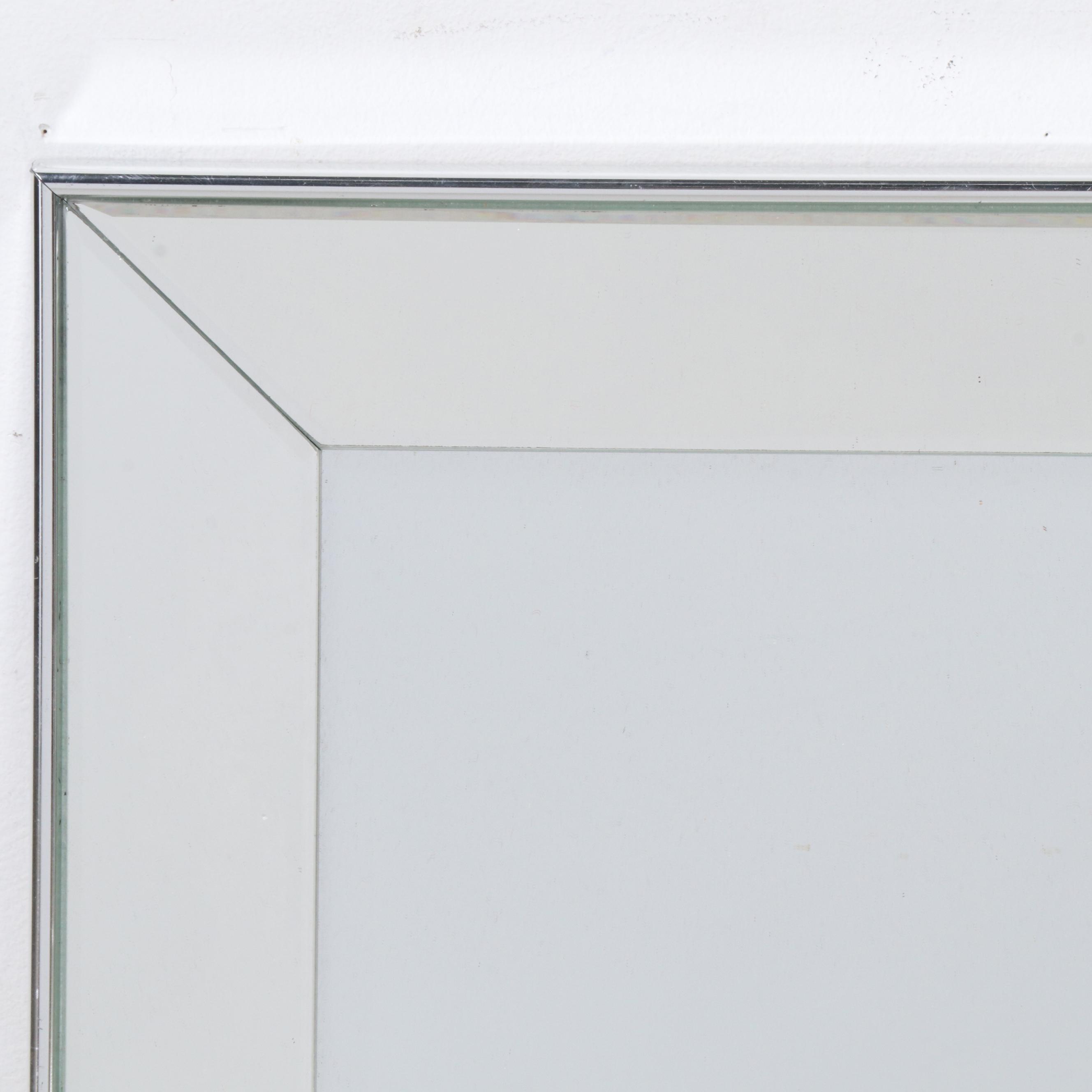 Contemporary Silvered Beveled Wall Mirrors