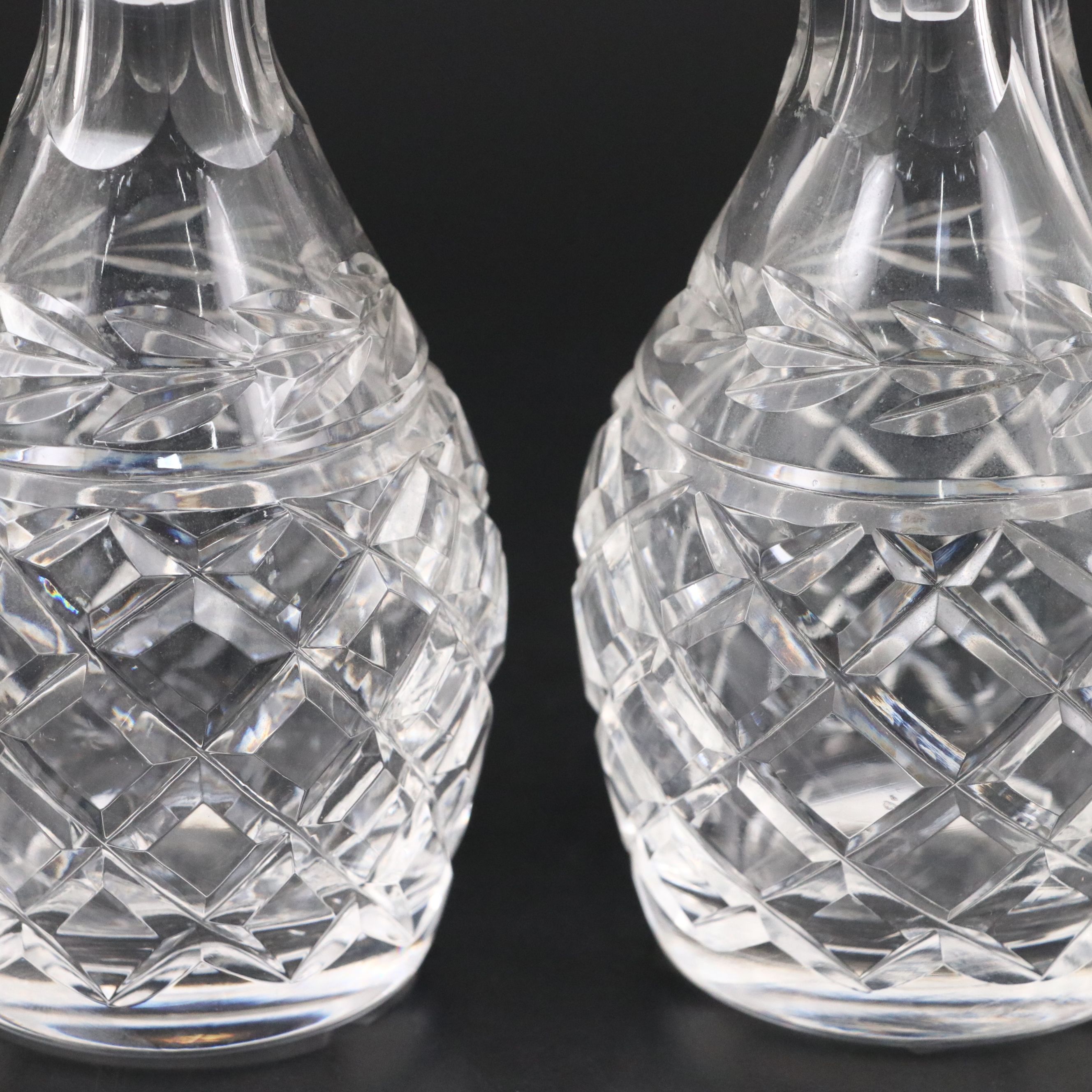 Waterford Crystal "Glandore" Cruet and Vinegar Bottle with Bowls