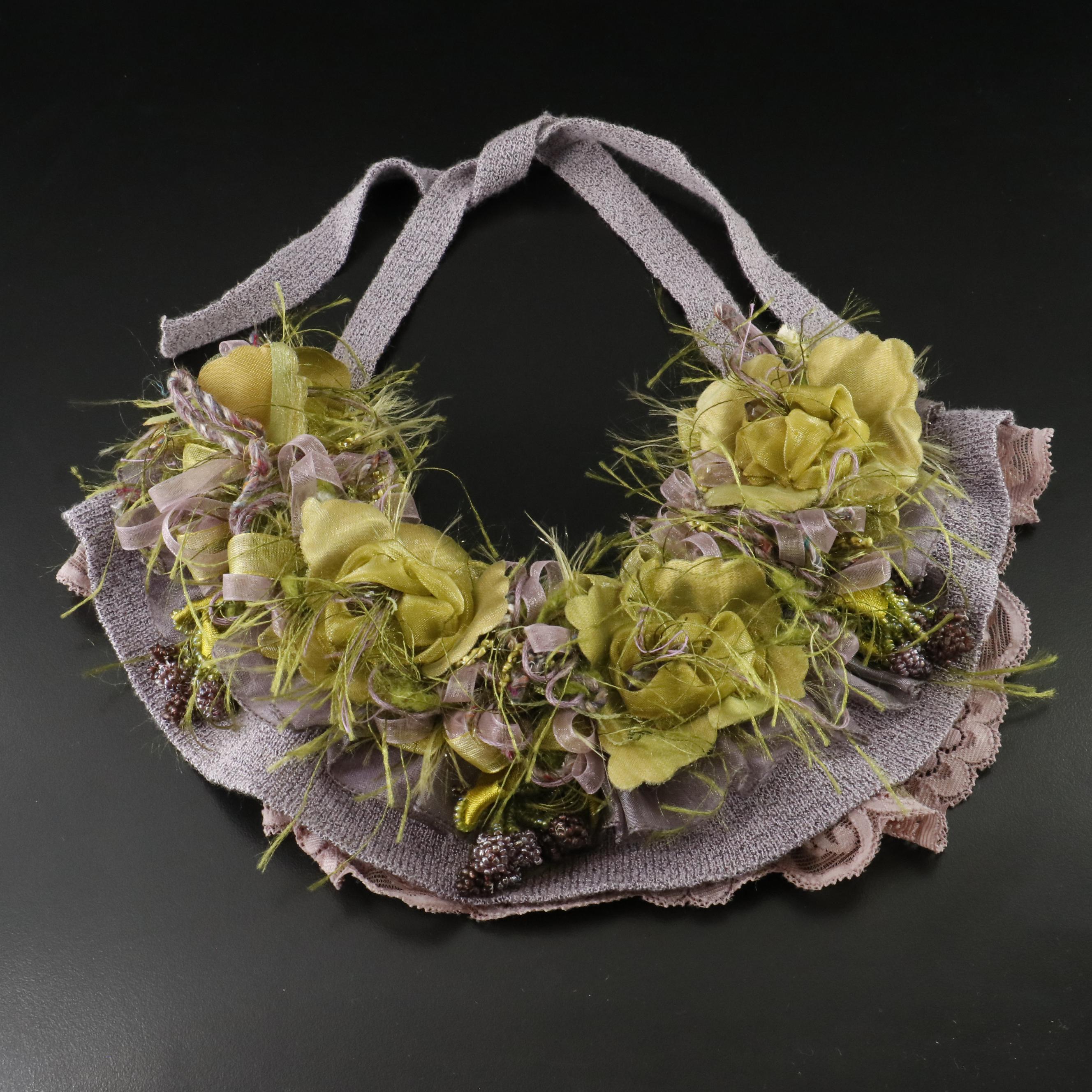 Handmade Floral Collar Necklace